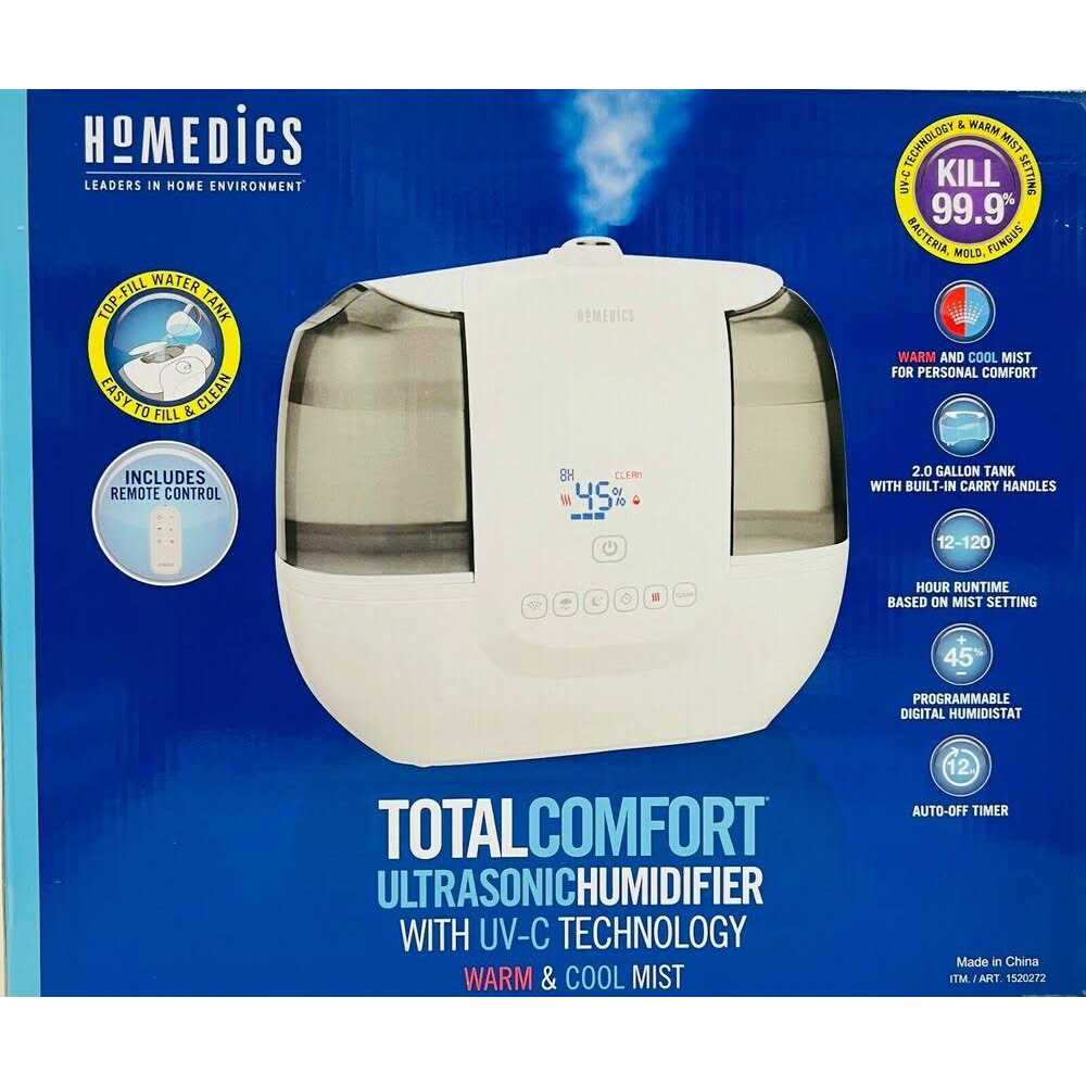 HoMedics TotalComfort Ultrasonic Humidifier with UV-C Technology - Image 3