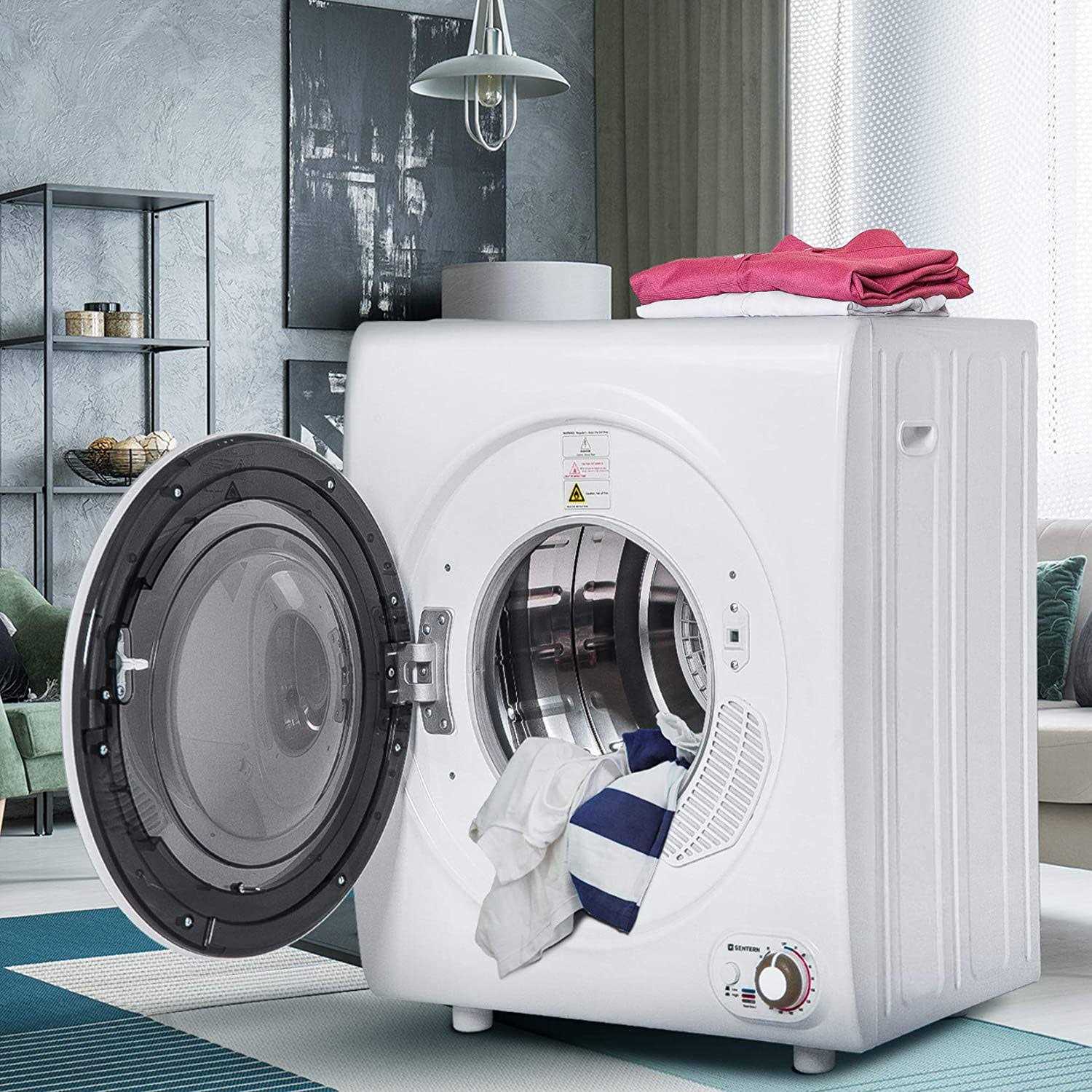 Merax Compact Laundry Electric Portable Clothes Dryer with Stainless Steel Tub - Image 2