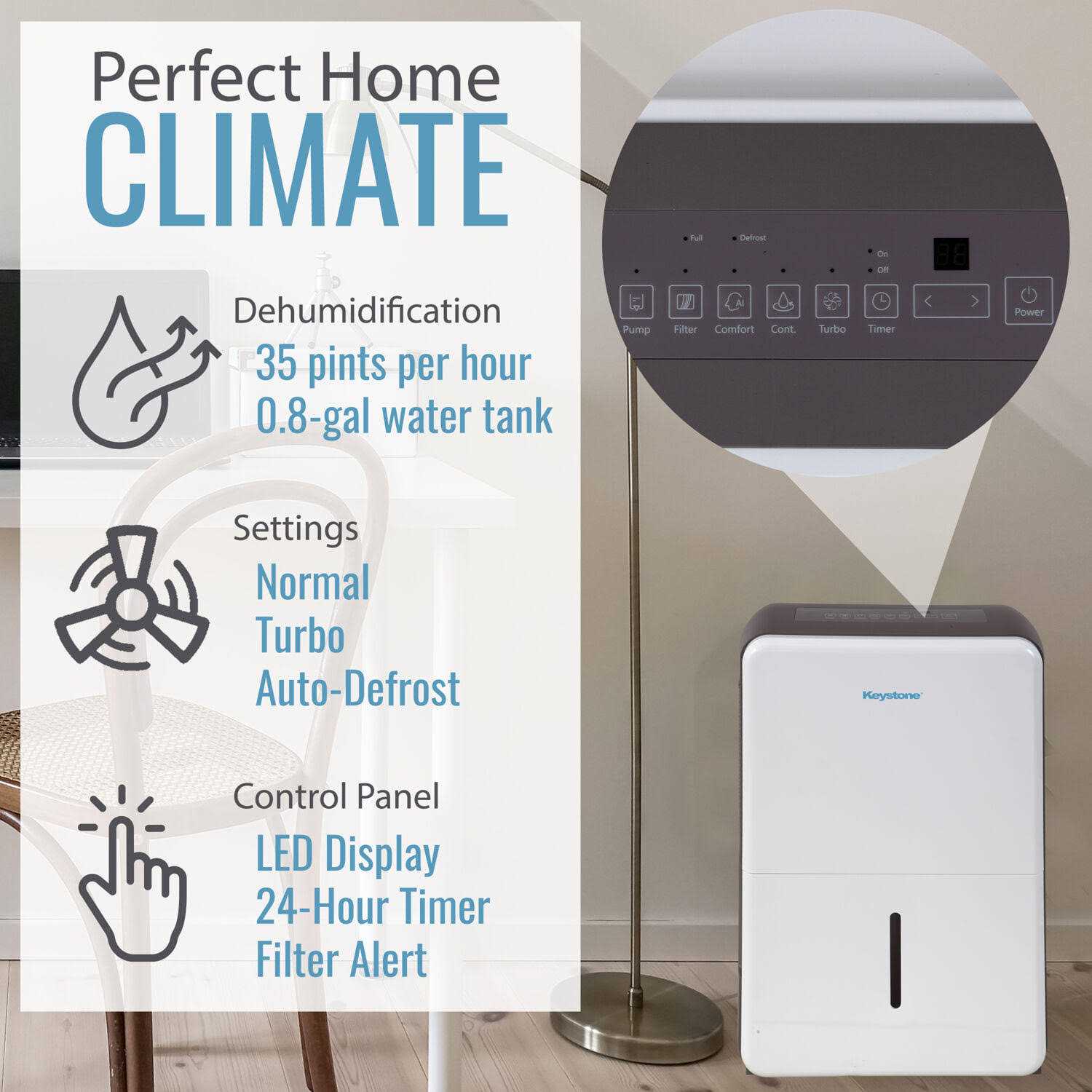 Keystone 50 Pint Dehumidifier - Image 4