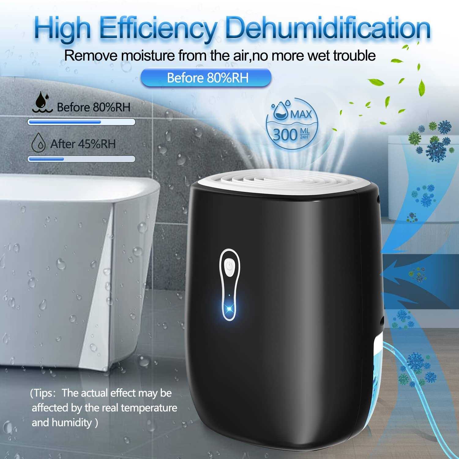 Dehumidifiers for Home,posdry 27 Oz Small Auto Shut off Dehumidifiers with Drain Hose,portable Ultra Quiet Mini Dehumidifiers for Basement - Image 4