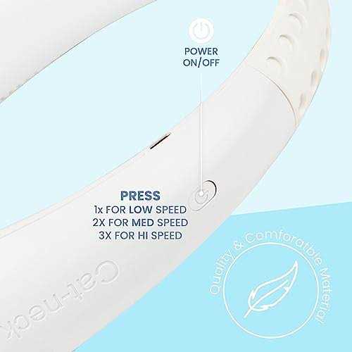 Nexair Portable Neck Fan 3 Speed Rechargeable Bladeless Neck - Image 3