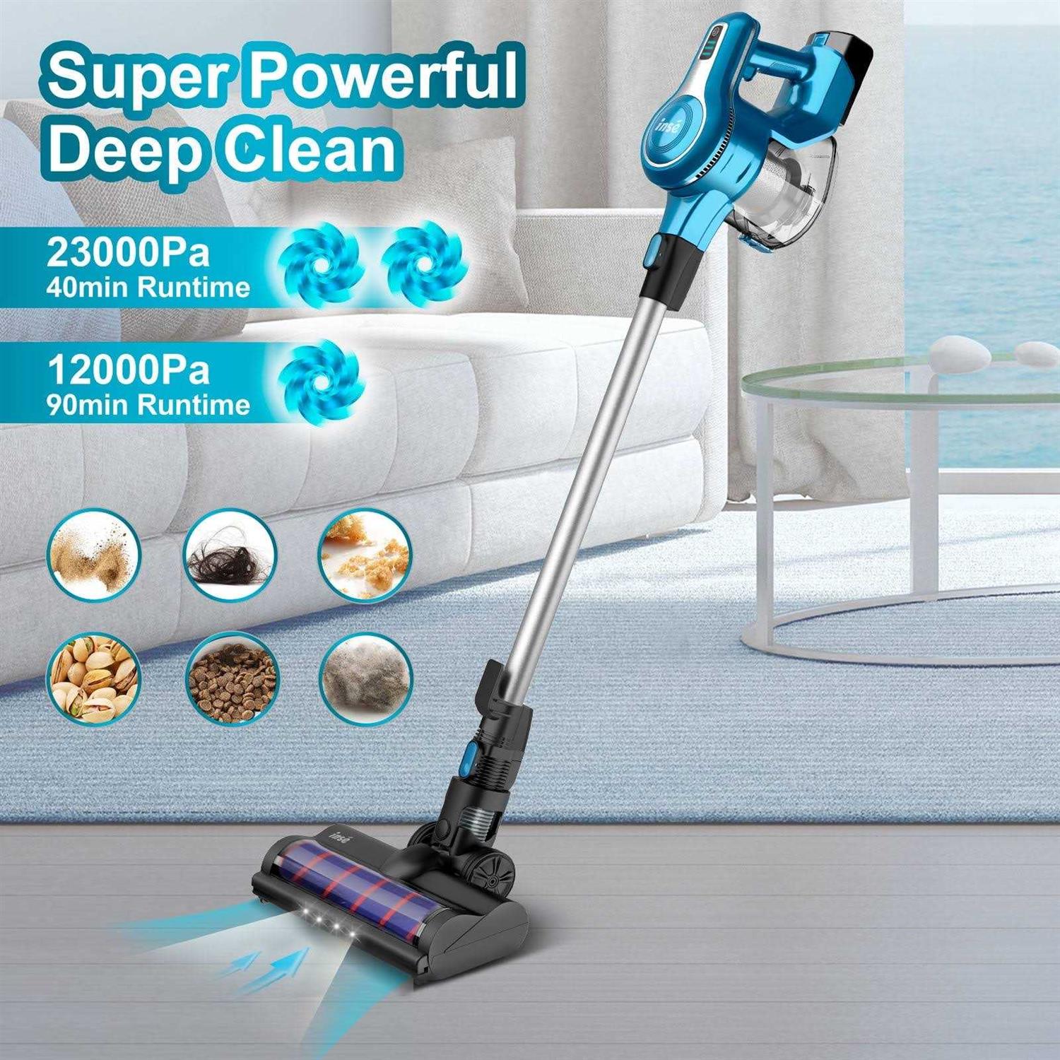 Inse Cordless Vacuum Cleaner with 2 Batteries Up to 80 Minutes Run-time Rechargeable Stick Vacuum - Image 2