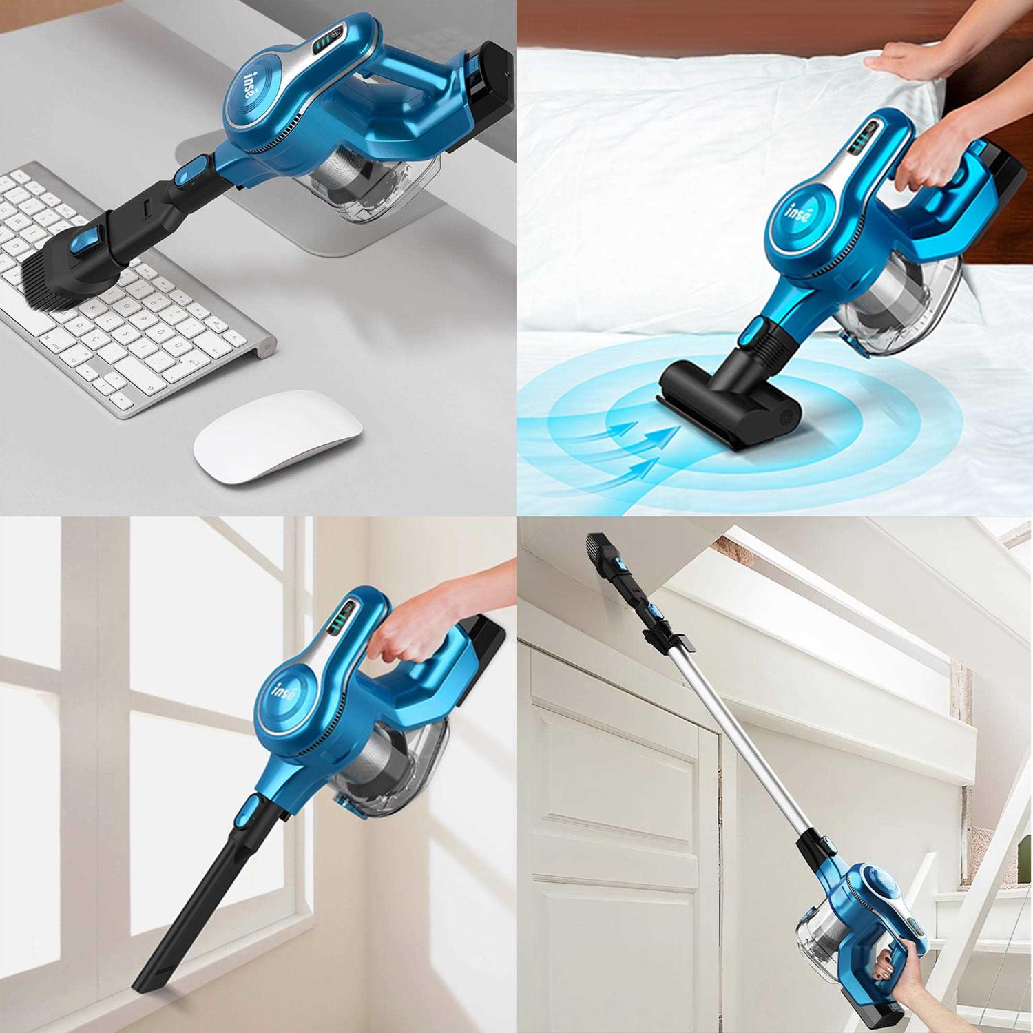 Inse Cordless Vacuum Cleaner with 2 Batteries Up to 80 Minutes Run-time Rechargeable Stick Vacuum - Image 4