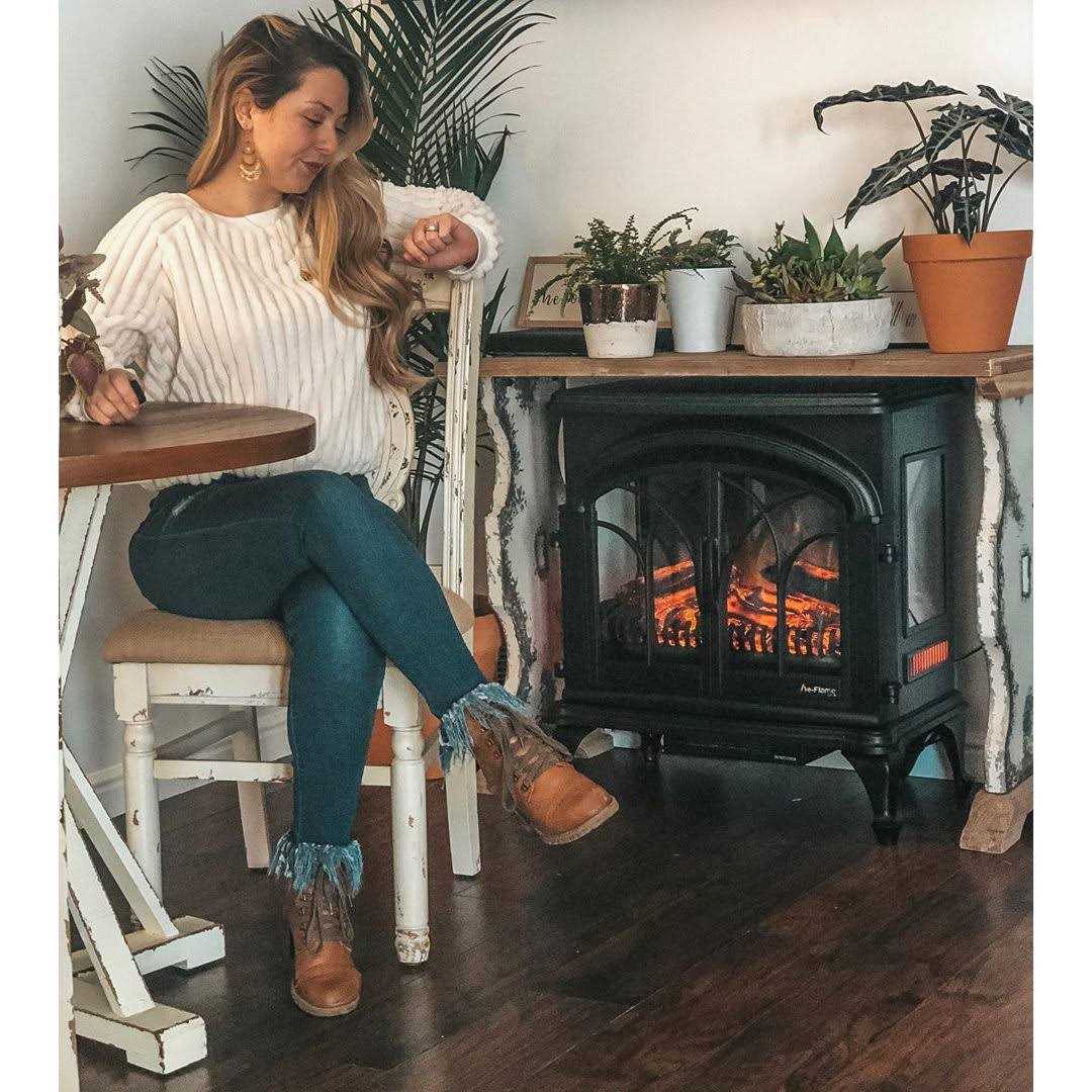 e-flame USA 28 XL Denali Portable Freestanding Electric Fireplace Stove - Image 2