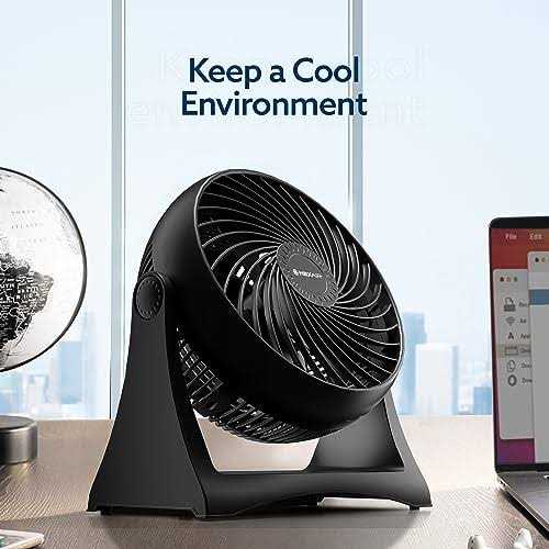 NEXAIR Air Circulator Portable Turbo Fan 3 Speed Adjustable Desk Fan Powers Cool Air-Waves Up To 25ft - Image 4
