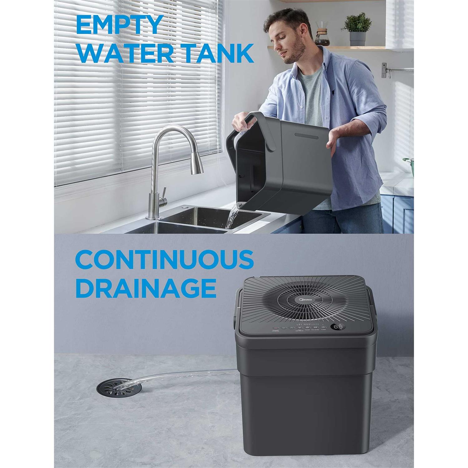 Midea 35-Pint Compact Cube Smart Dehumidifier - Image 2