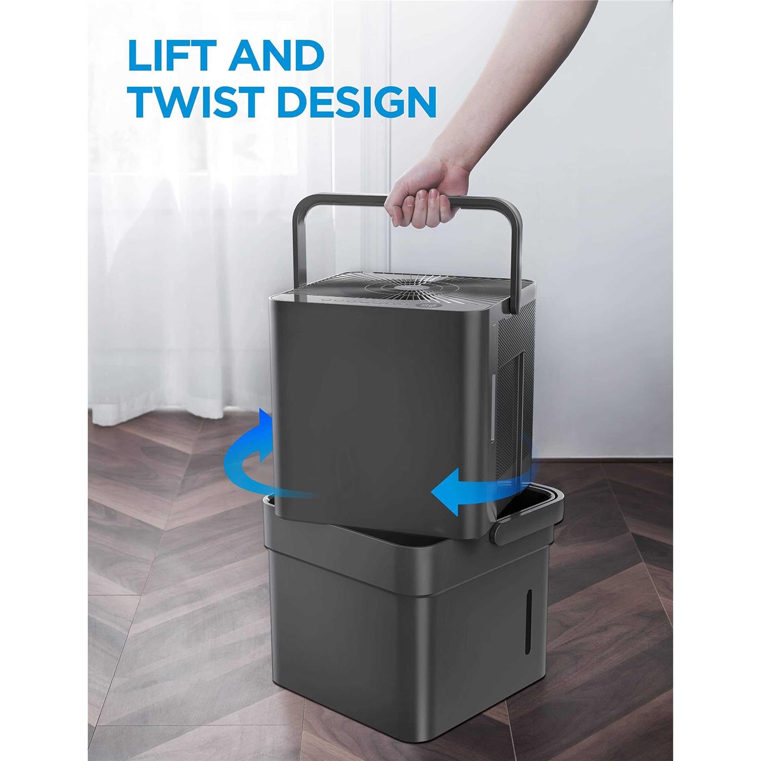 Midea 35-Pint Compact Cube Smart Dehumidifier - Image 3