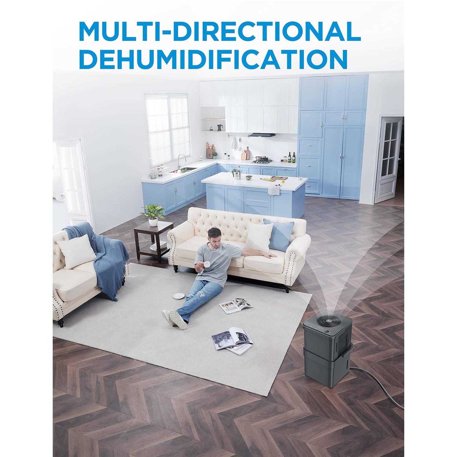 Midea 35-Pint Compact Cube Smart Dehumidifier - Image 4