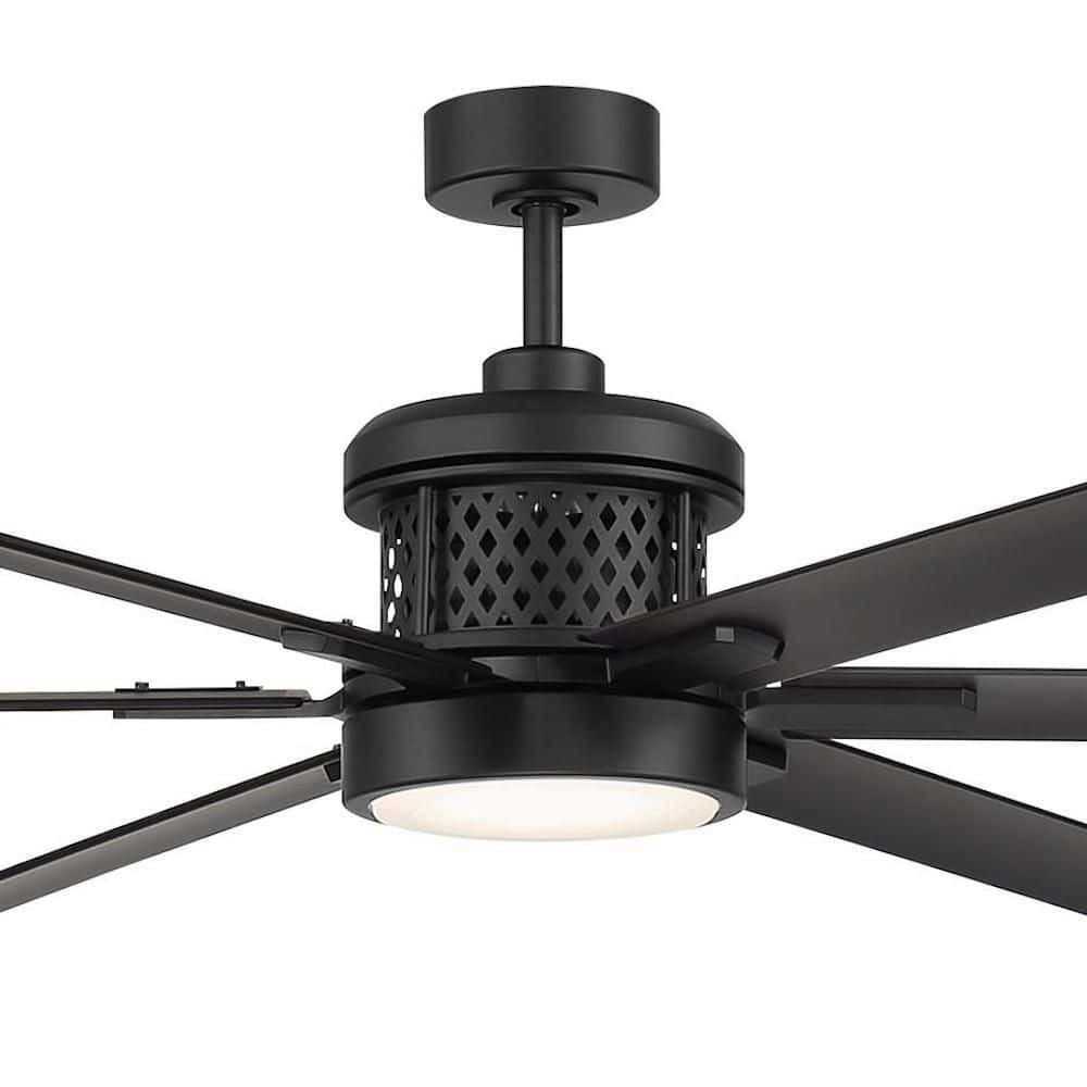 Home Decorators Collection Royalty II 120 in. Integrated LED Indoor/Outdoor Matte Black Ceiling Fan with Light and Remote - Image 4
