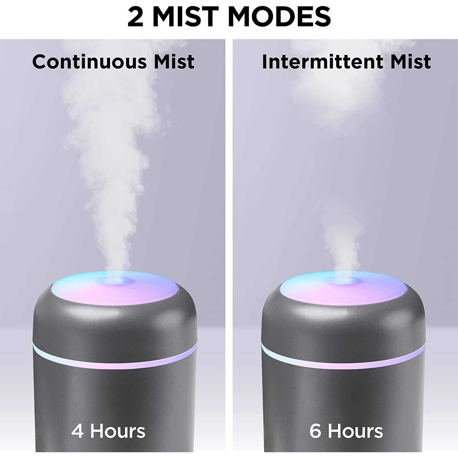 Merkury Innovations Breathe Easy Portable Personal Humidifier, USB Powered, Night Light, Timer Included, For Allergies, Dry Skin and Improved Sleep - Image 5
