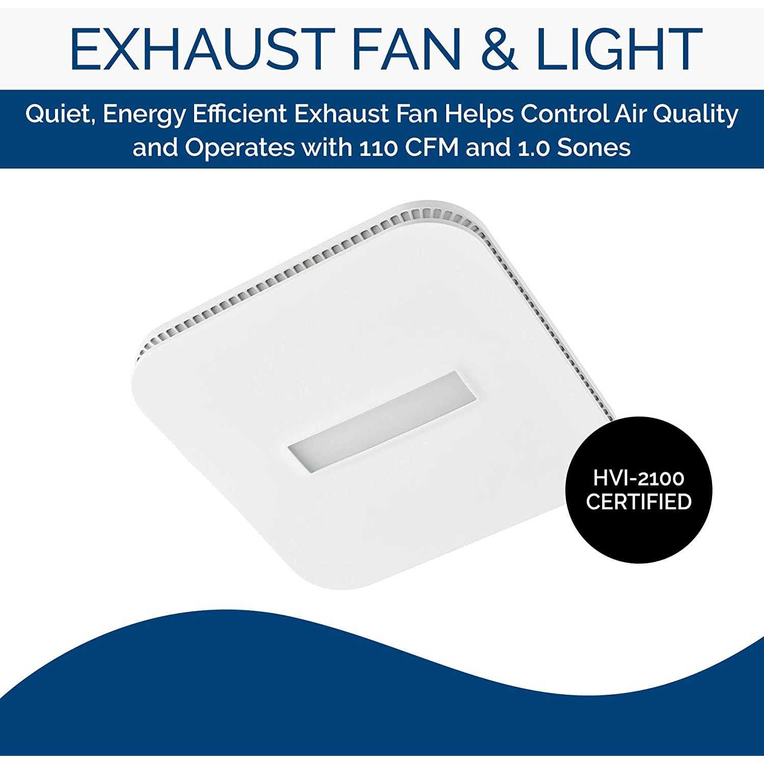 Broan AE110LK Flex 110 CFM Bathroom Exhaust Fan with LED Light - Image 5