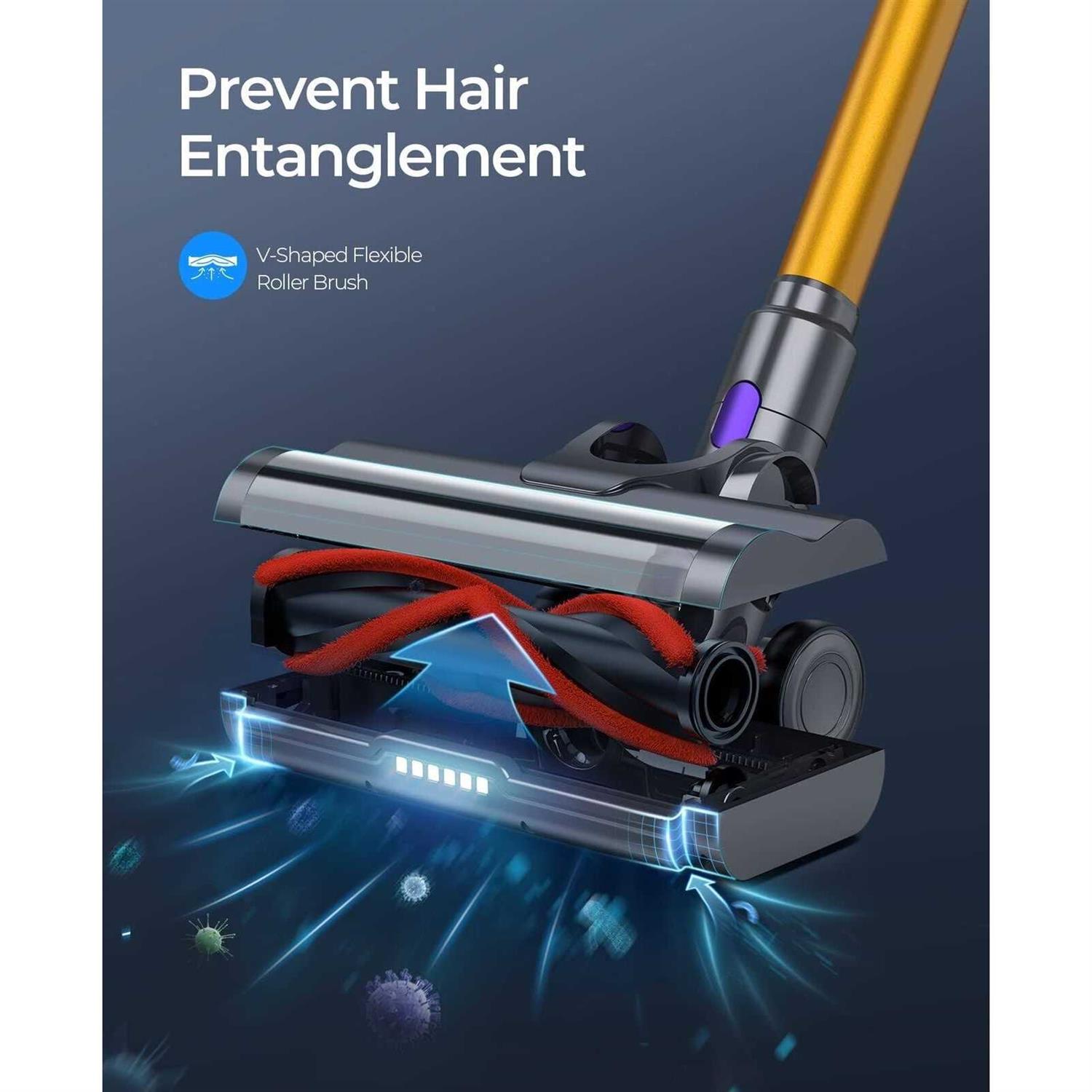 laresar cordless vacuum cleaner 400w/33Kpa stick vacuum cleaner with touch screen - Image 3