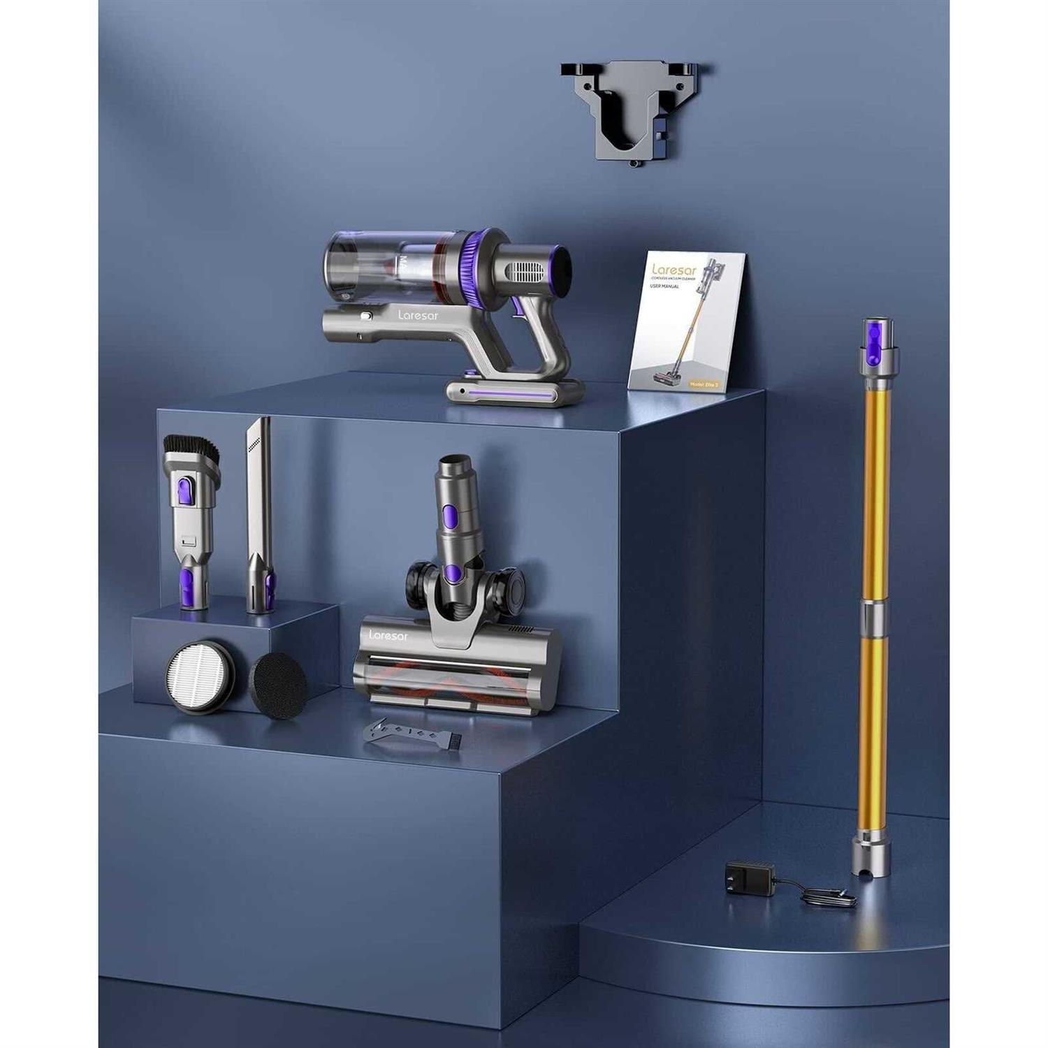 laresar cordless vacuum cleaner 400w/33Kpa stick vacuum cleaner with touch screen - Image 5