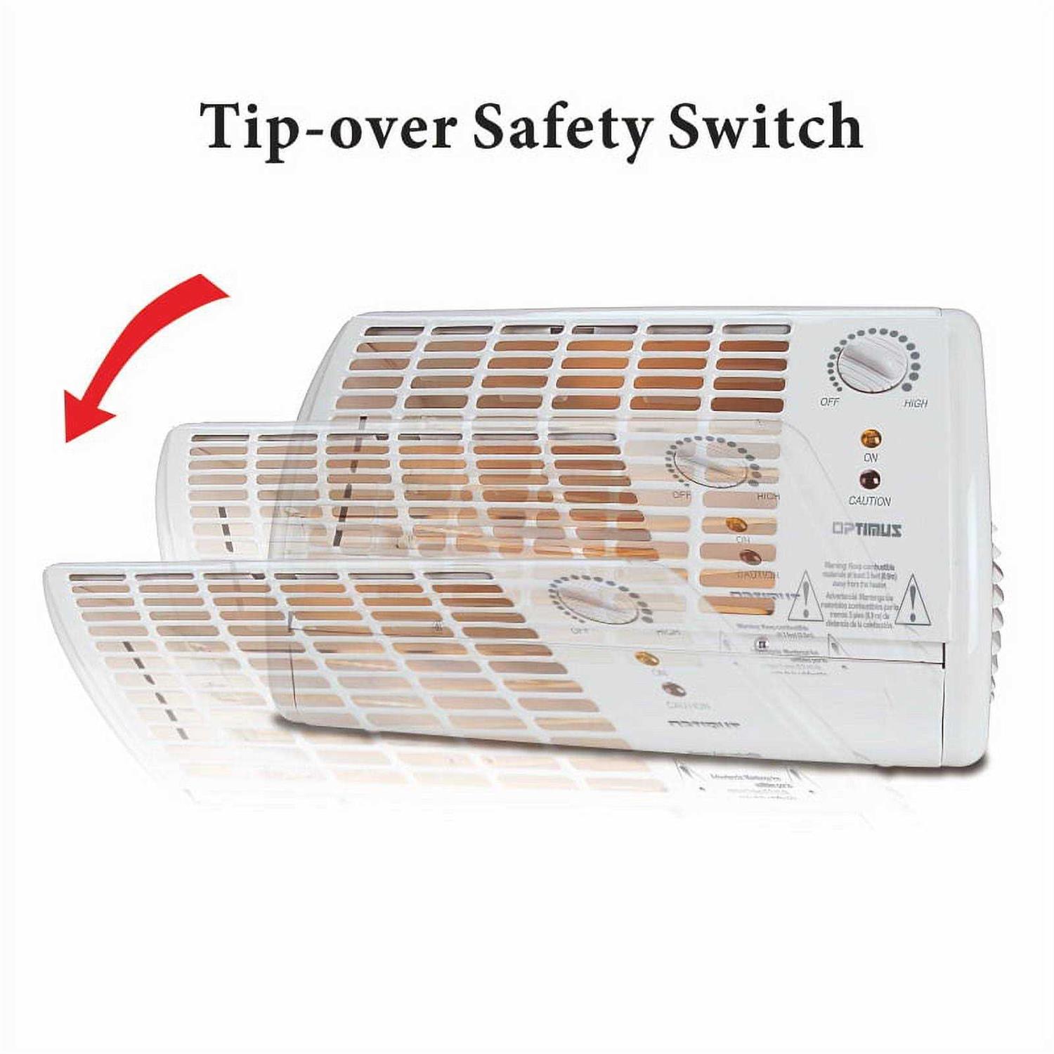 Optimus Portable Fan Forced Radiant Heater with Thermostat - Image 3
