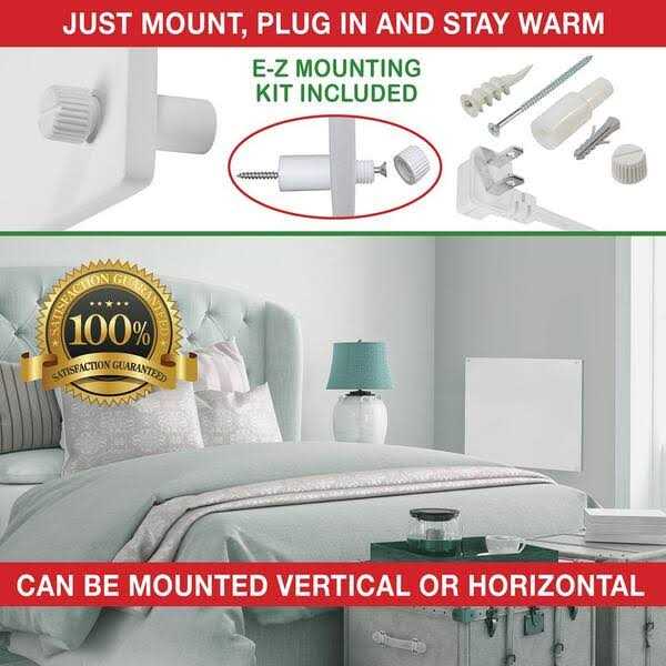 EconoHome Wall Mount Space Heater Panel 250 Watt Splashproof Convection Heater - Image 2