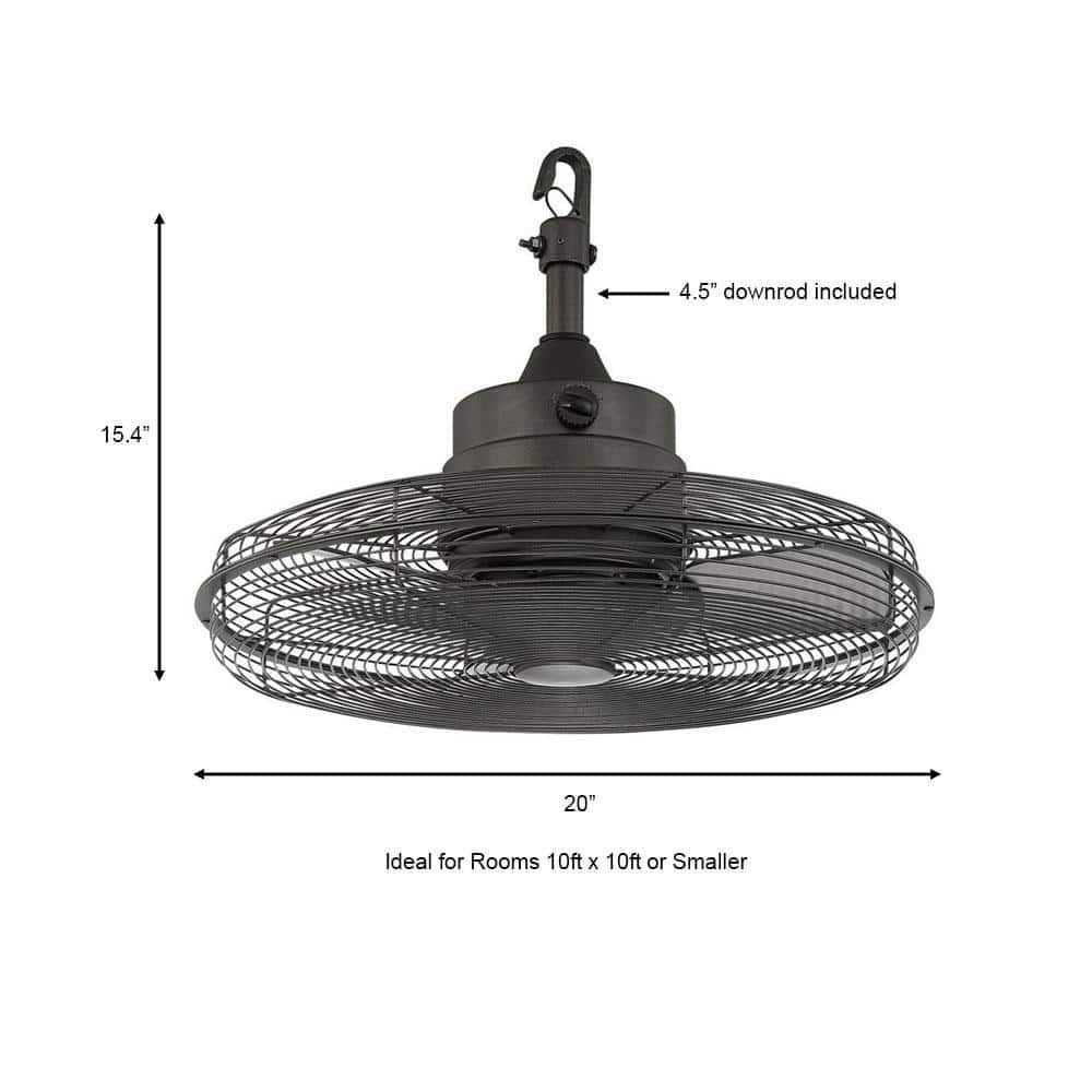 Home Decorators Collection Calthorpe 20 in. Portable Natural Iron Ceiling Fan - Image 2