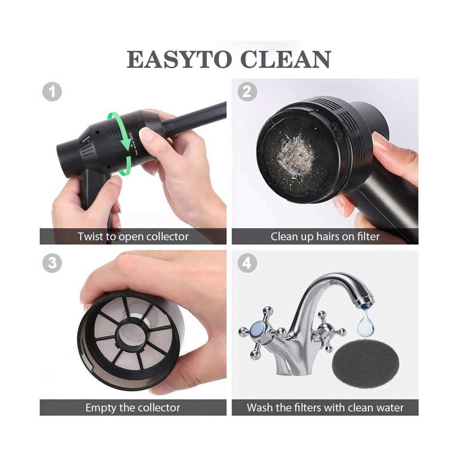 HONKYOB Cordless Keyboard Vacuum Cleaner Rechargeable Keyboard Cleaner Mini Computer Vacuum Cleaner with Li-Battery for Cleaning Dust,hair,crumbs,eras - Image 2