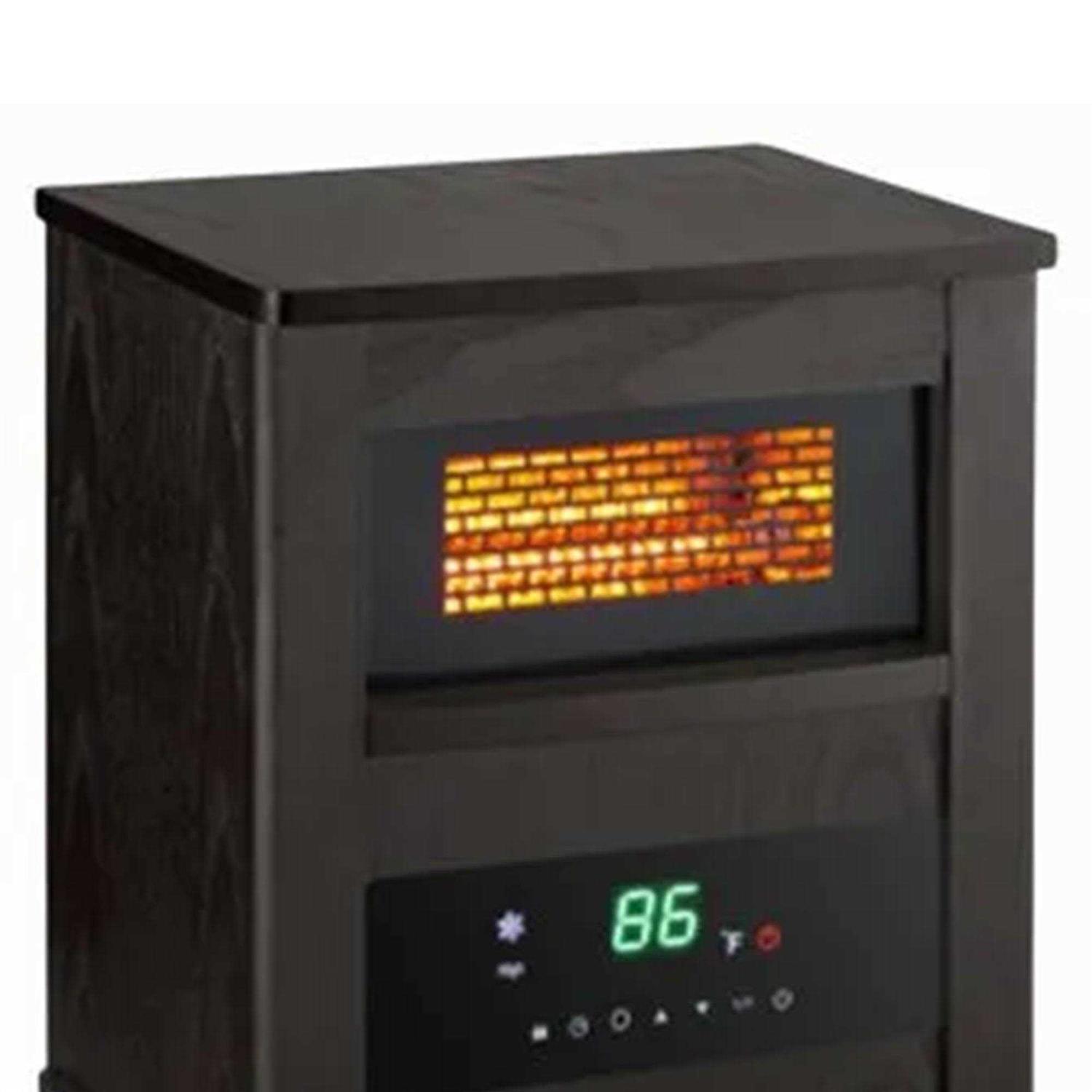 Comfort Zone Wood Cabinet Infrared Quartz Heater with Remote - Image 4