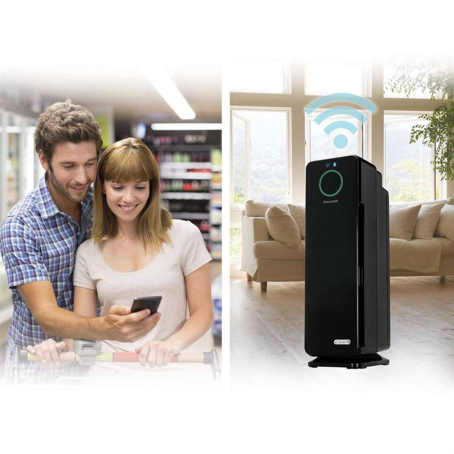 GermGuardian Smart Elite 4-in-1 True HEPA Tower Air Purifier - Image 2