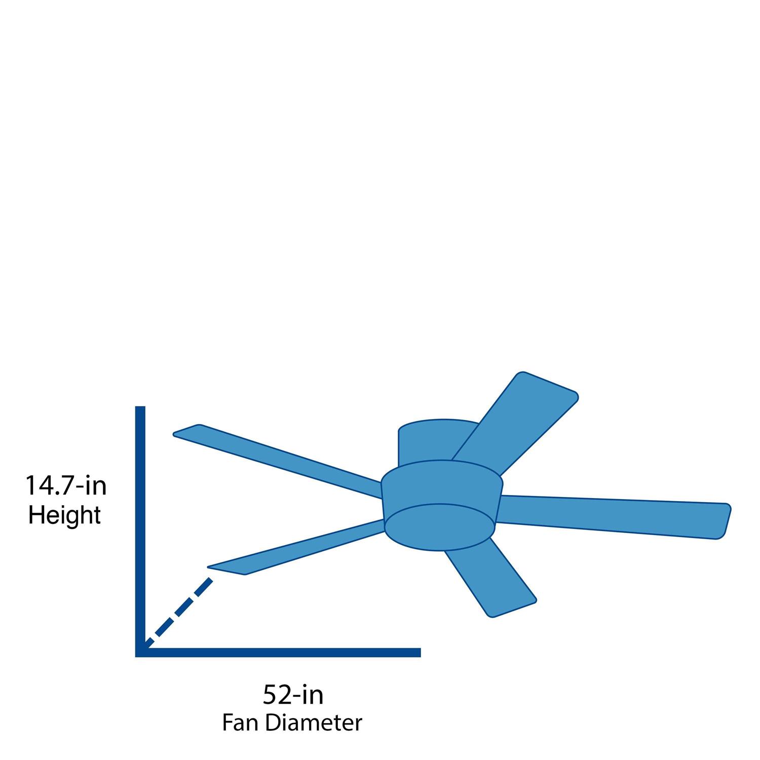 Fanimation Studio Collection Aire Drop 52 LED Indoor Ceiling Fan with Light Remote LP8068LBN - Image 4