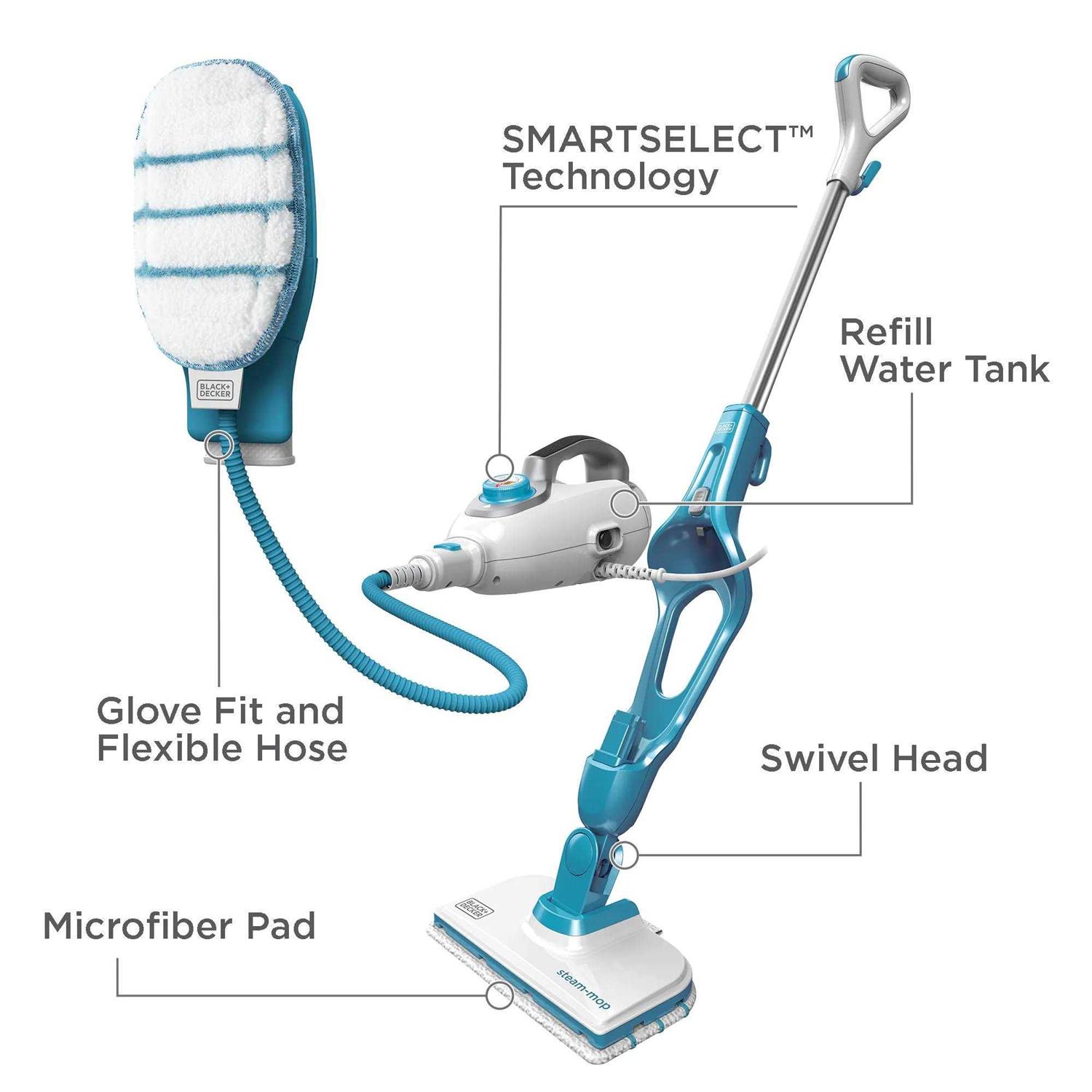 BLACK+DECKER 7in1 Steam Mop with SteamGlove Handheld Steamer - Image 4