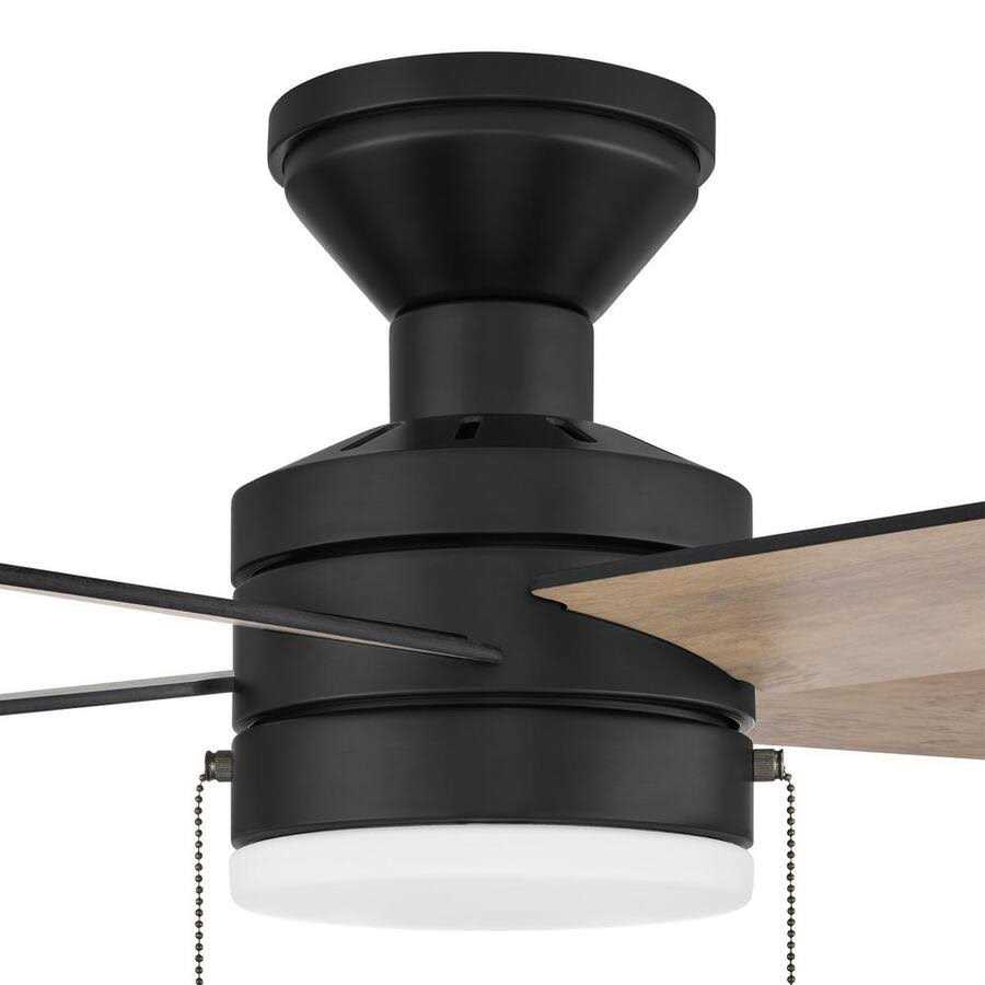 Hampton Bay Caltris 52 in. Integrated LED Indoor/Outdoor Matte Black Ceiling Fan with Light and Pull Chains Included AK382HG-MBK - Image 3