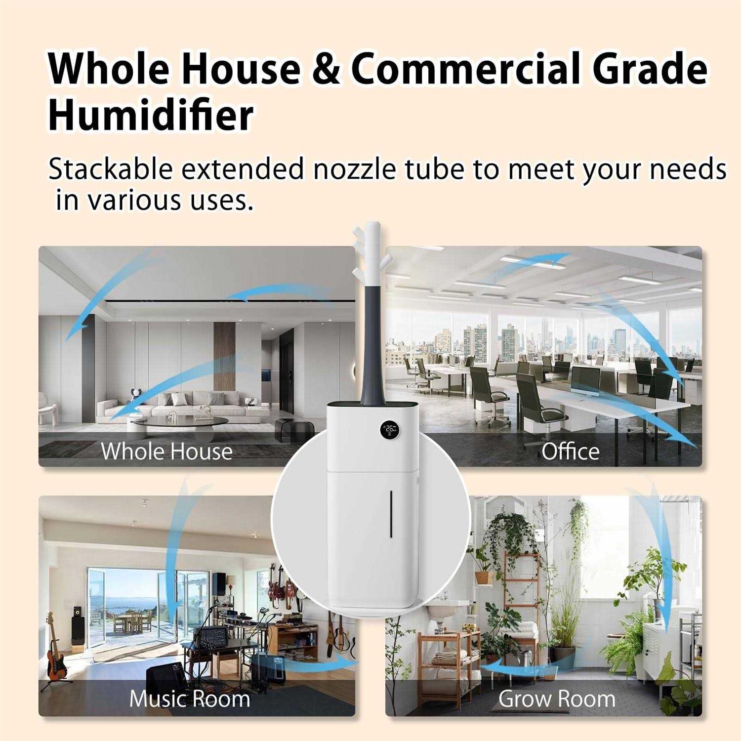 Humidifiers for Home Large Room-YOKEKON Large Humidifier for Whole House 3000 Sq Ft - Image 3