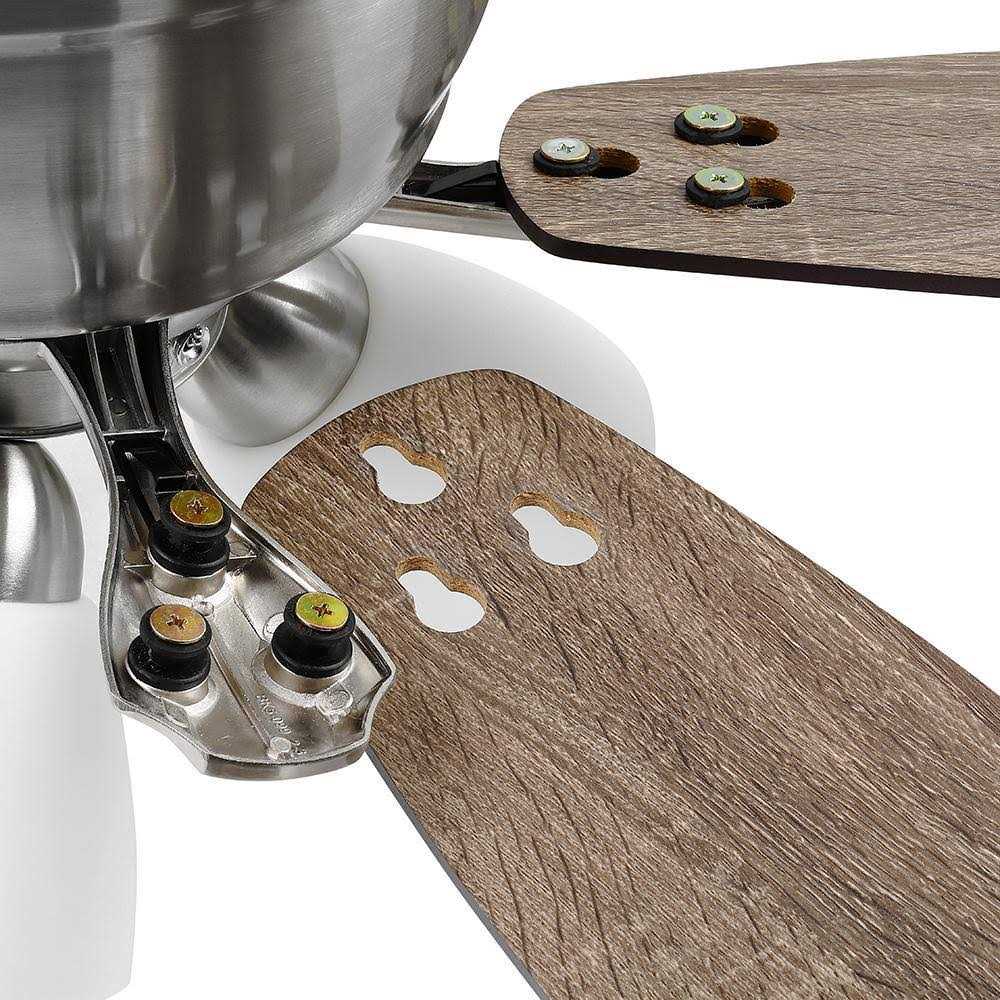 Hampton Bay Sidlow 52 in. Indoor LED Hugger Dry Rated Ceiling Fan with 5 QuickInstall Reversible Blades and Light Kit - Image 2