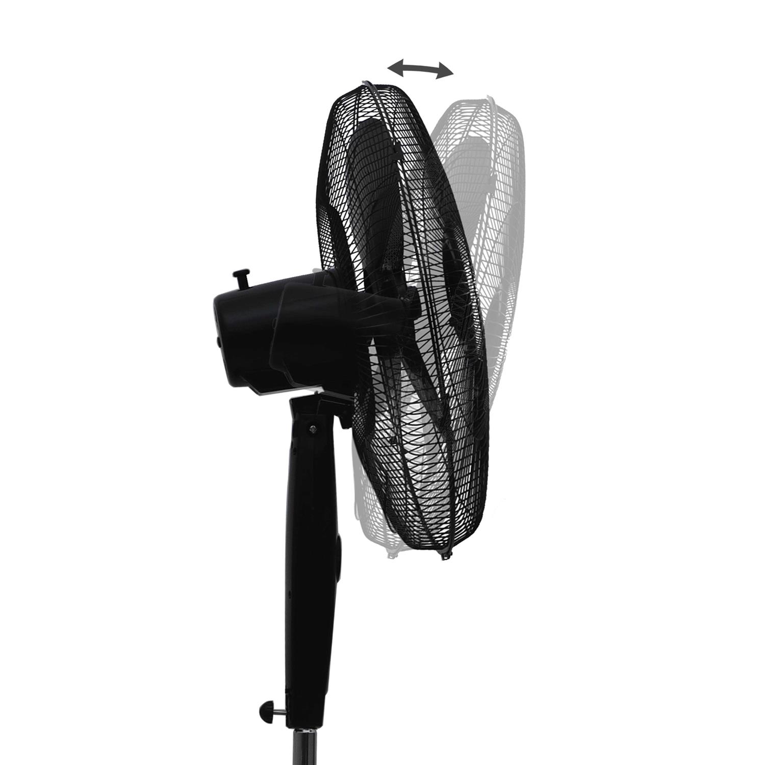 BLACK+DECKER 18 Oscillating Stand Fan with Remote Control Black - Image 3