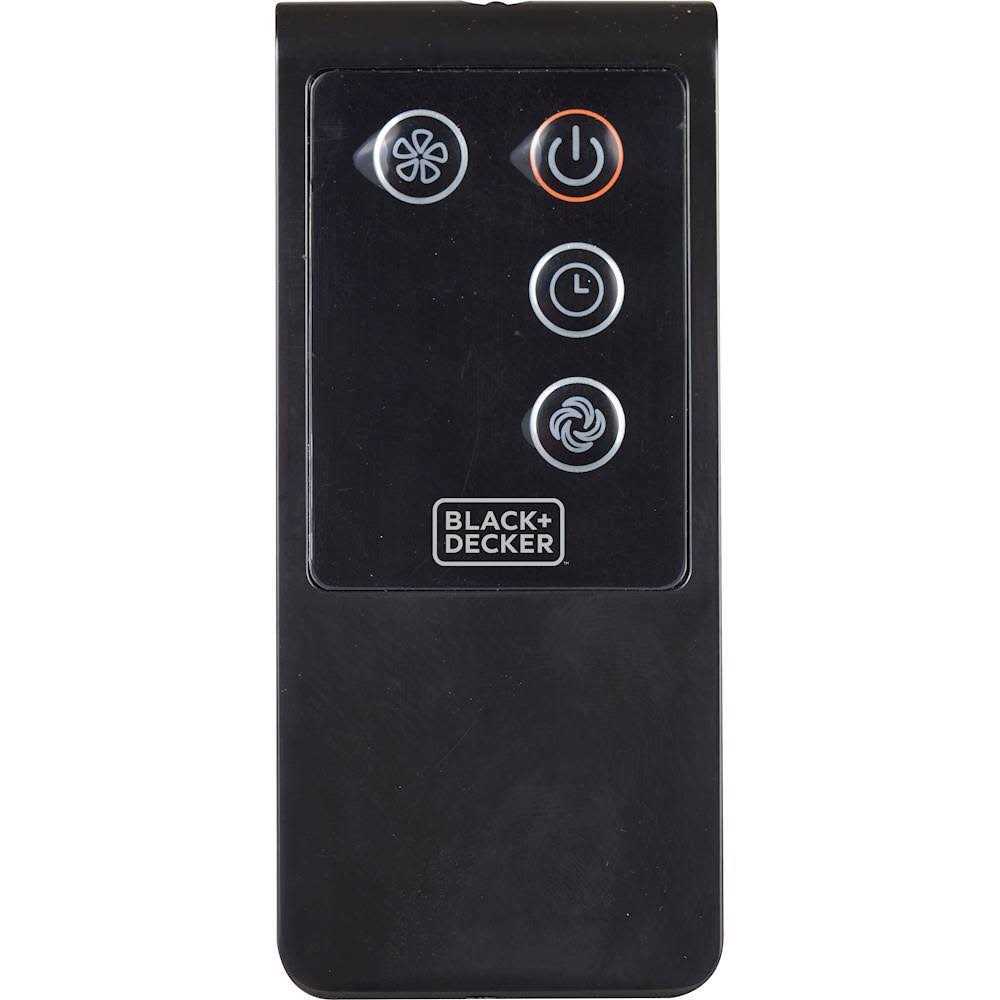 BLACK+DECKER 18 Oscillating Stand Fan with Remote Control Black - Image 4