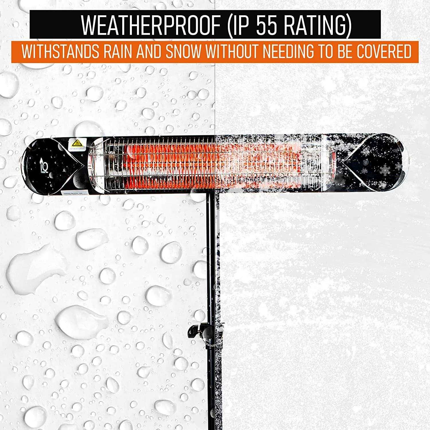IQ HEAT Electric Heater Outdoor Portable Outside Heater With Stand 1500W - Image 4