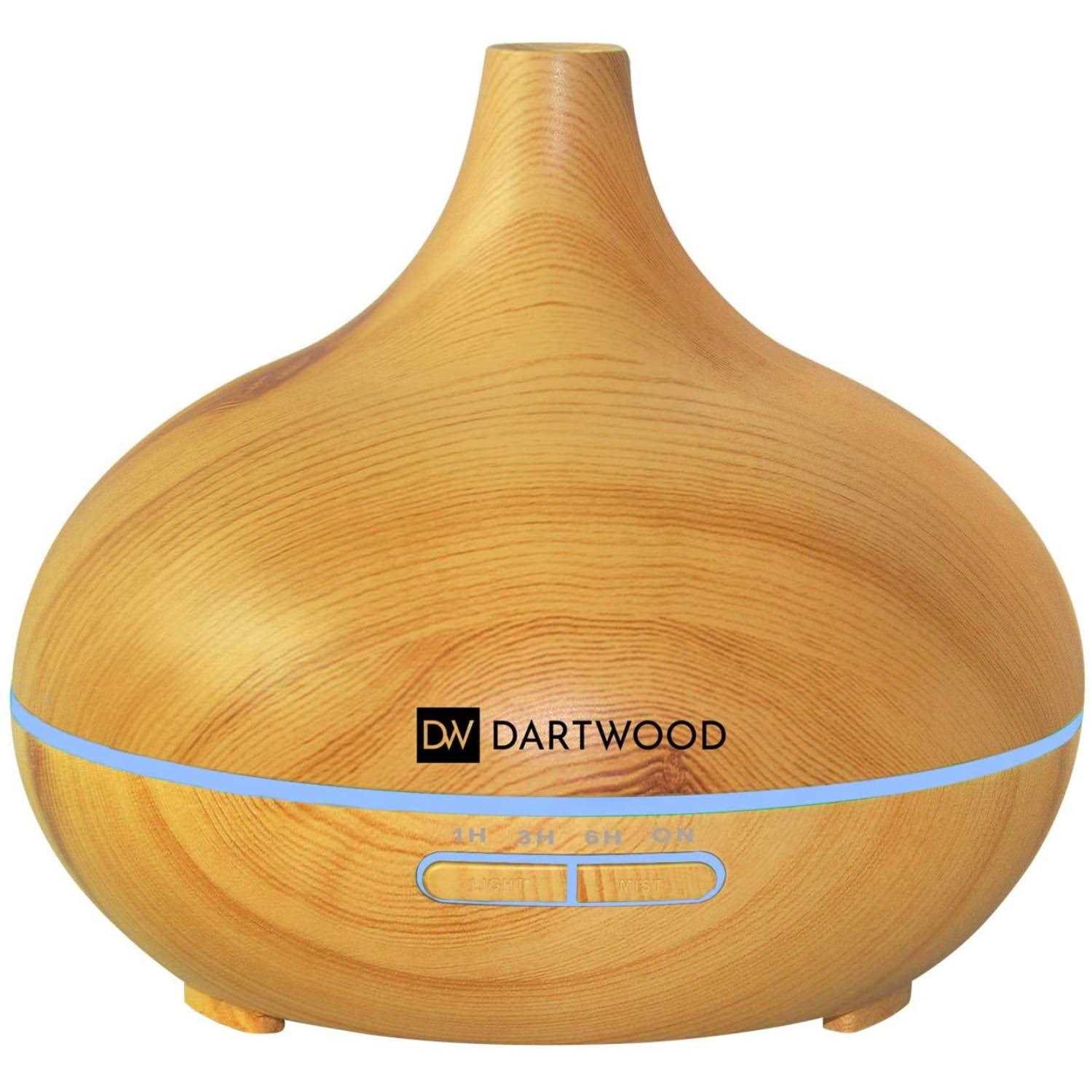Dartwood Premium Ultrasonic Aroma Diffuser & Humidifier Essential Oil & Mist Vaporizer with 7-Lighting Modes & 4-Timers