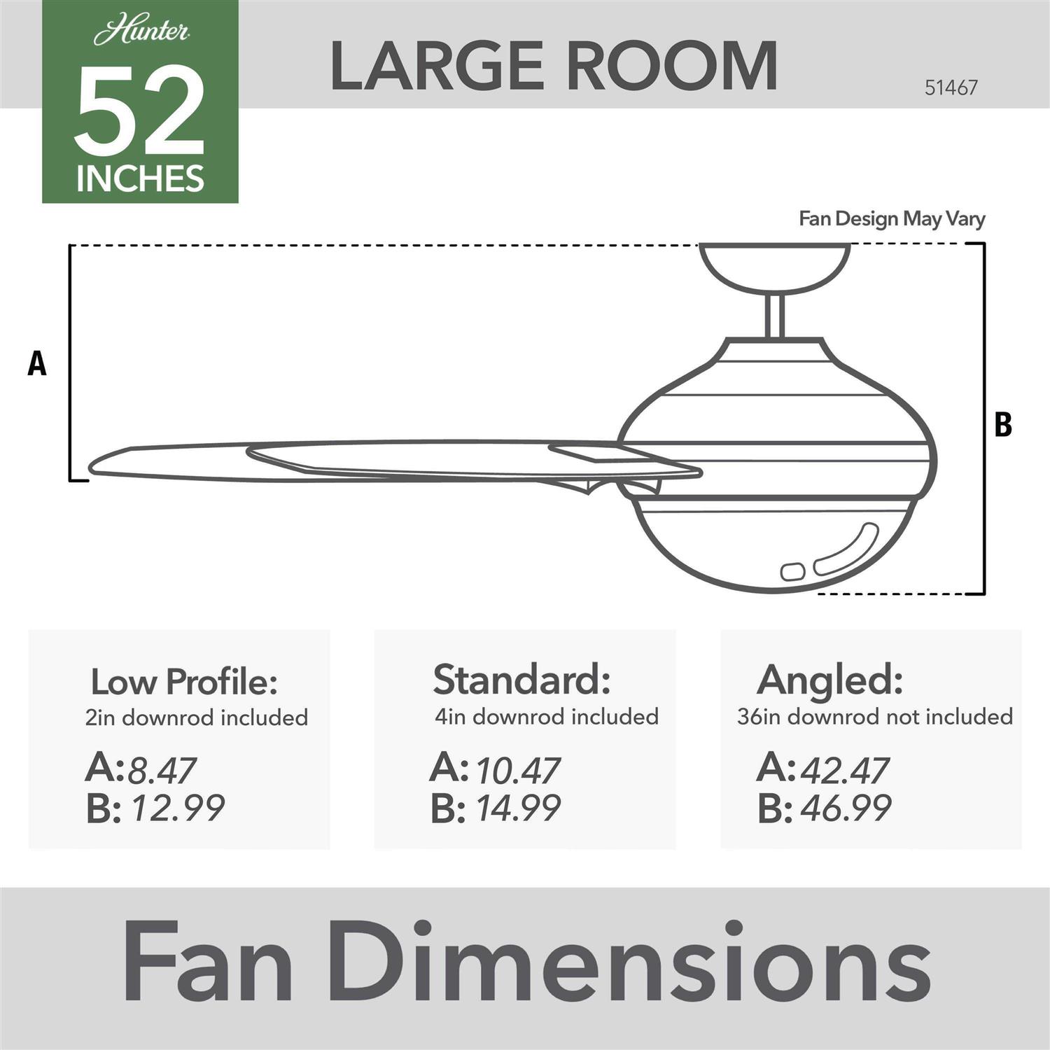 Hunter 52 Zeal Ceiling Fan with LED Light - Image 3