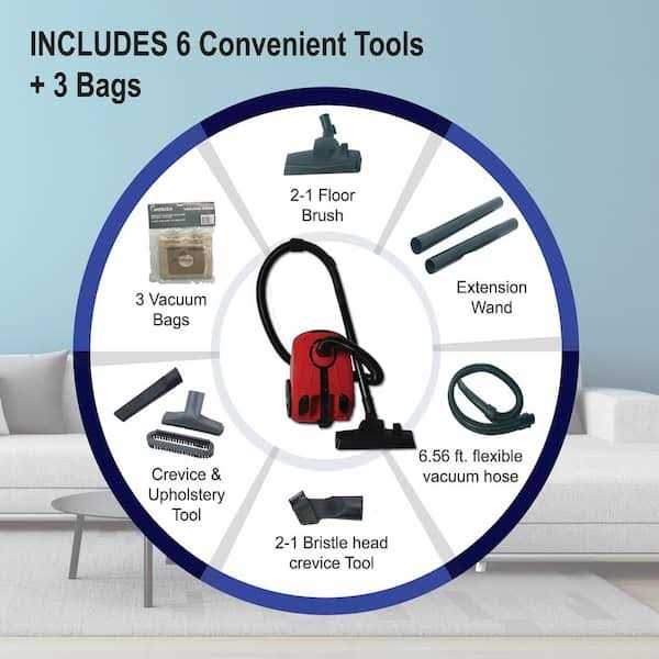 Impecca Lightweight Bagged Canister Vacuum Cleaner for Carpets - Image 3