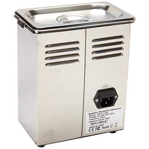 GemOro 1.5PT Next Gen Stainless Steel Ultrasonic Jewelry Cleaner with Basket - Image 4
