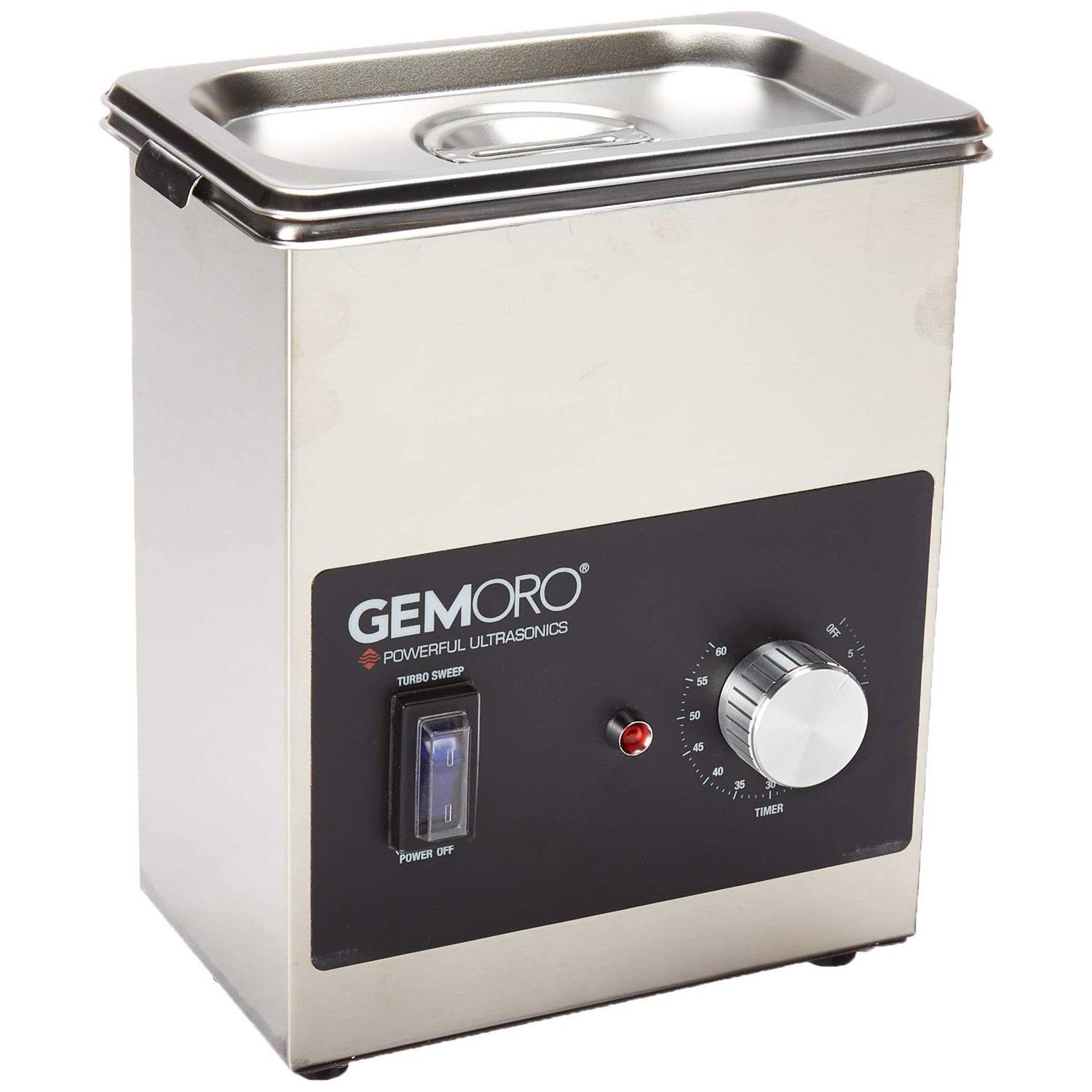 GemOro 1.5PT Next Gen Stainless Steel Ultrasonic Jewelry Cleaner with Basket - Image 5