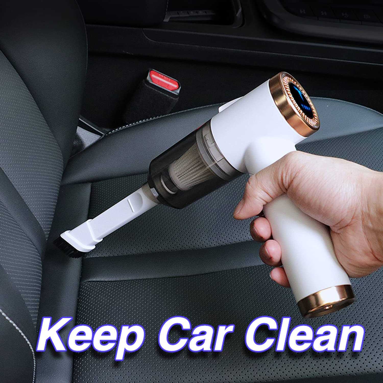 KIKIMO Vacuum Cleaner for Tesla Car Cleaner for Model 3/X/Y/S Portable Cordless Vacuums with LED Light Tesla Accessories with Powerful Suction - Image 2