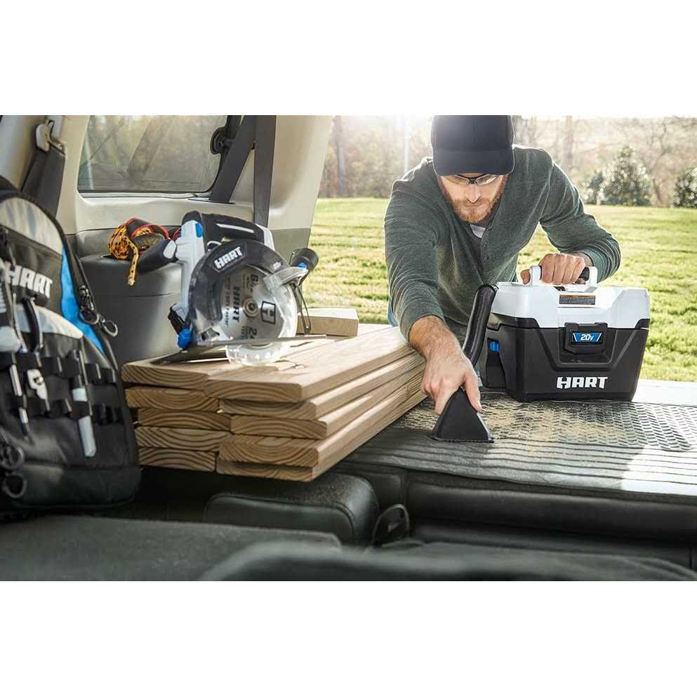 Hart 20-Volt Cordless 2-Gallon Wet/Dry Vacuum Kit 20-Volt 4.0Ah Lithium - Image 3