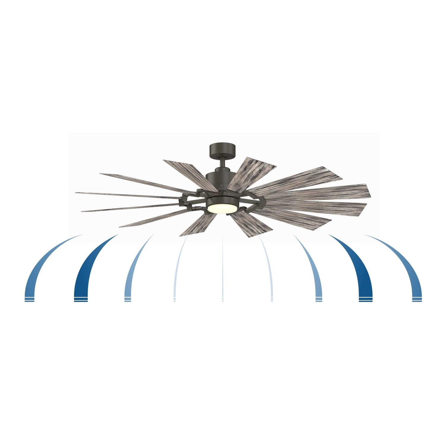 Fanimation Studio Collection Kindred 60-in Matte Greige Color-changing LED Indoor/Outdoor Ceiling Fan with Light Remote LP8543LGR - Image 2