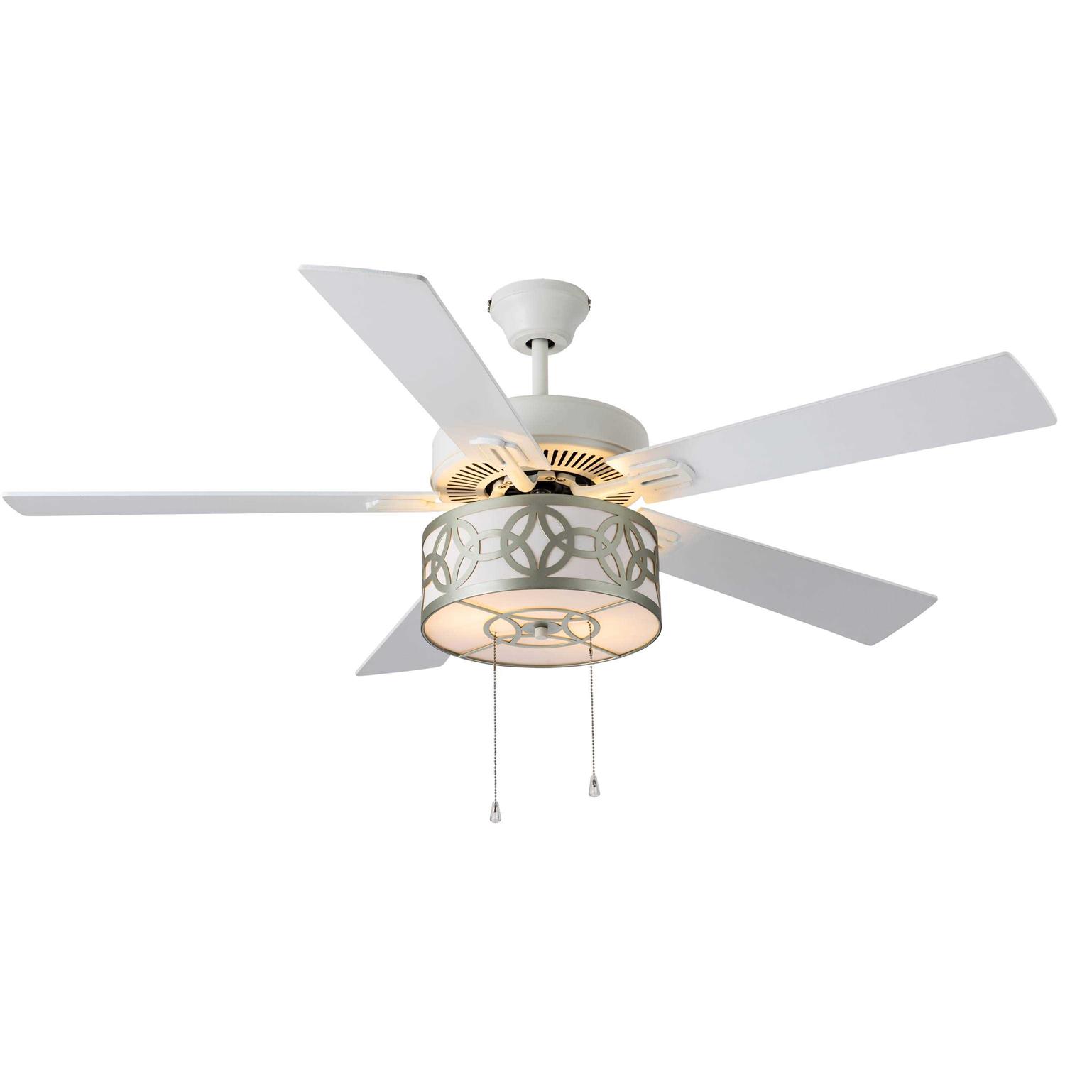 Dara River of Goods White 52-Inch Ceiling Fan with Light