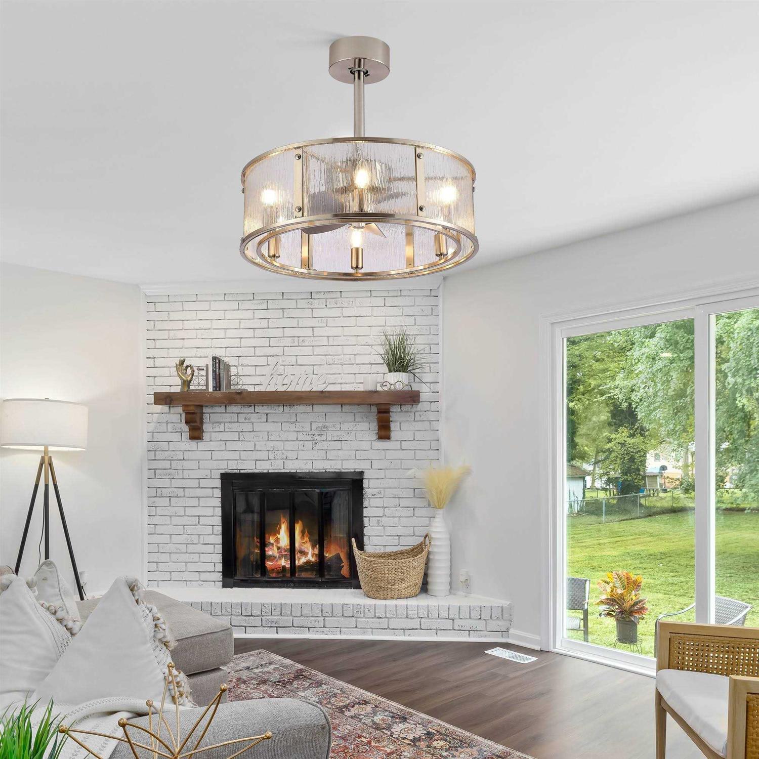 Breezary Amunson 20 in. Indoor Ceiling Fan with Remote Control and Light Kit Included - Image 3