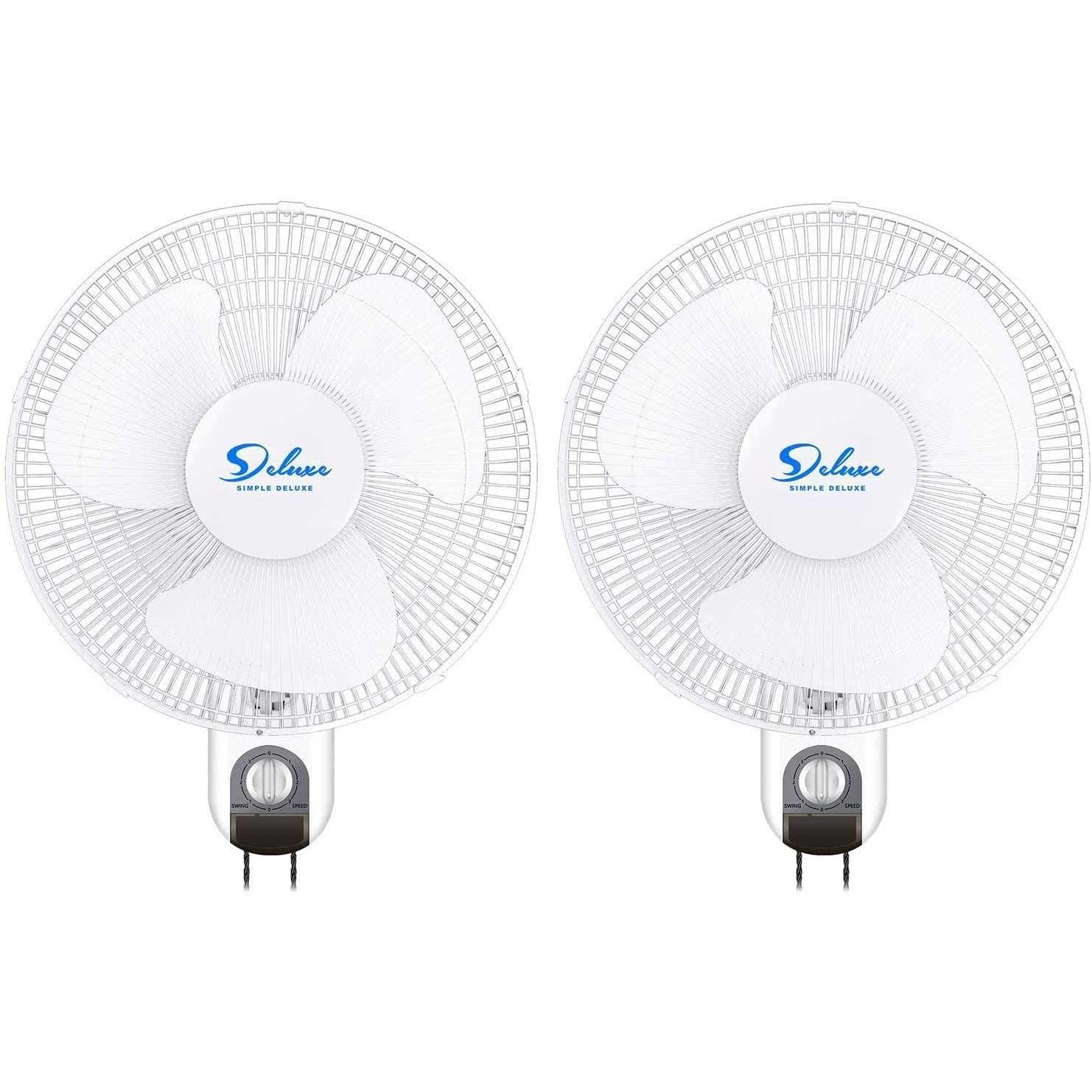 HealSmart 16 Inch Adjustable Tilt Digital Household Wall Mount Fans