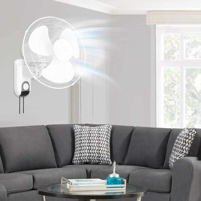 HealSmart 16 Inch Adjustable Tilt Digital Household Wall Mount Fans - Image 2