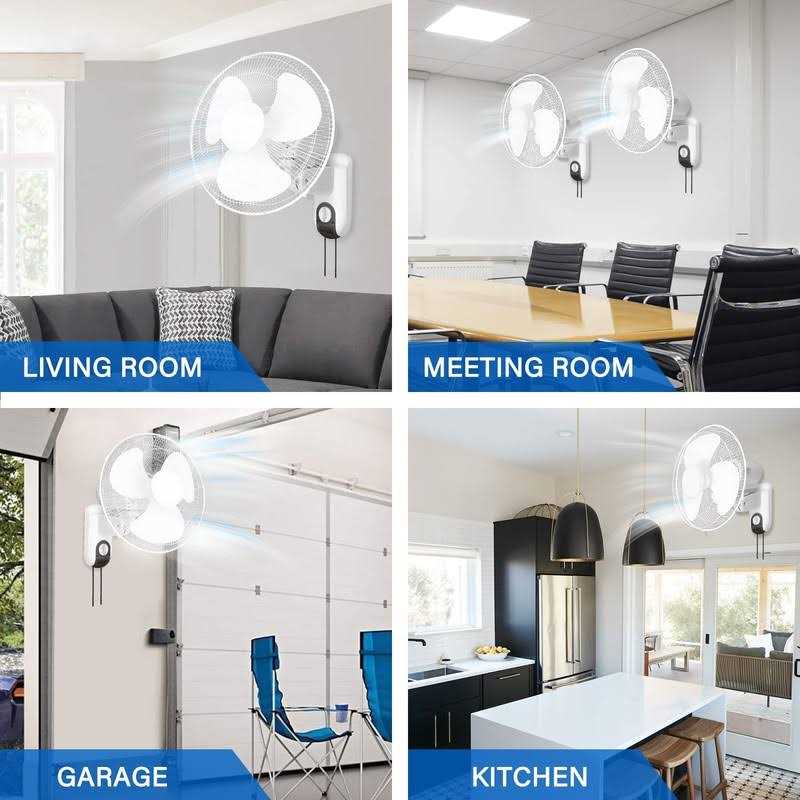 HealSmart 16 Inch Adjustable Tilt Digital Household Wall Mount Fans - Image 4