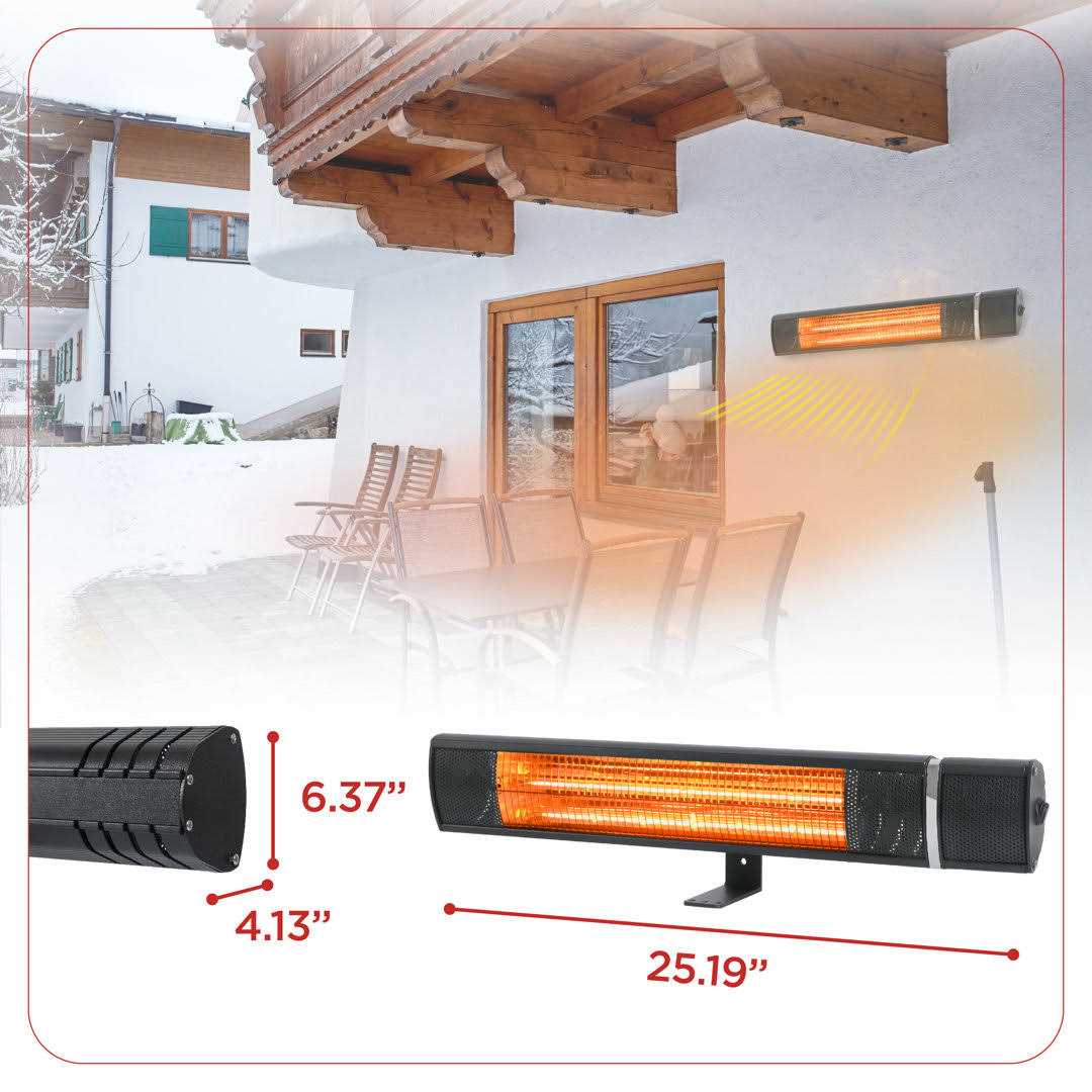 BLACK+DECKER Patio Wall-Mounted Electric Heater - Image 4