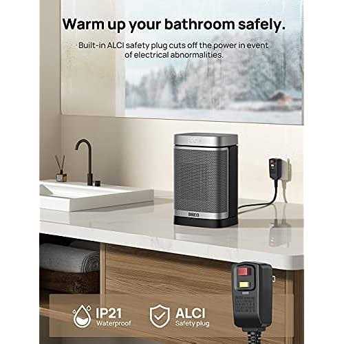 dreo portable space Heater for bathroom and indoor 2022 upgraded 1500w ceramic electric Heater - Image 3