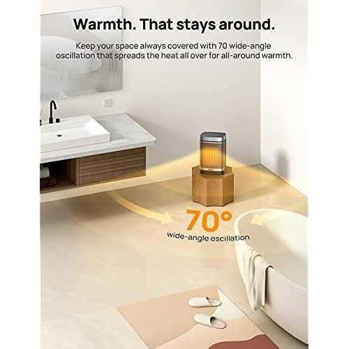 dreo portable space Heater for bathroom and indoor 2022 upgraded 1500w ceramic electric Heater - Image 5