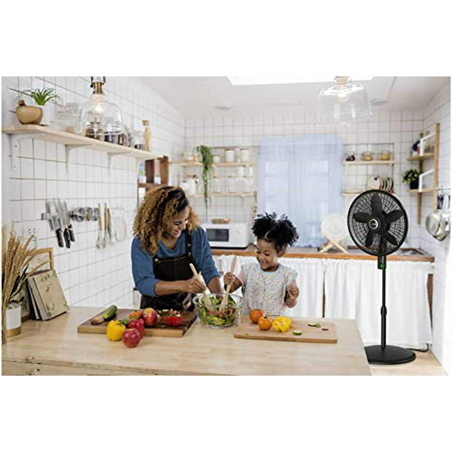 Lasko Oscillating 18-inch EcoQuiet DC Motor 12-Speed Pedestal Fan with Remote Control S18708 - Image 3