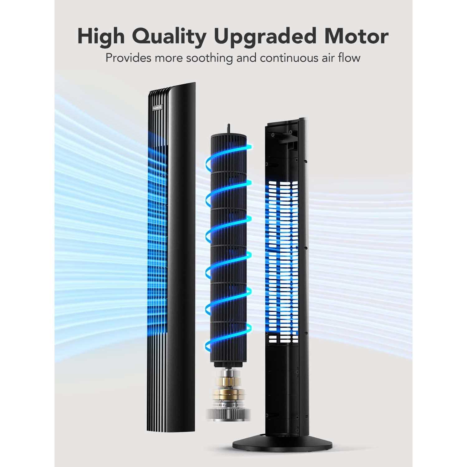 GoveeLife 36'' Smart Tower Fan for Bedroom Oscillating Fan with Auto-Reflect Room Fan with 8 Speeds - Image 2
