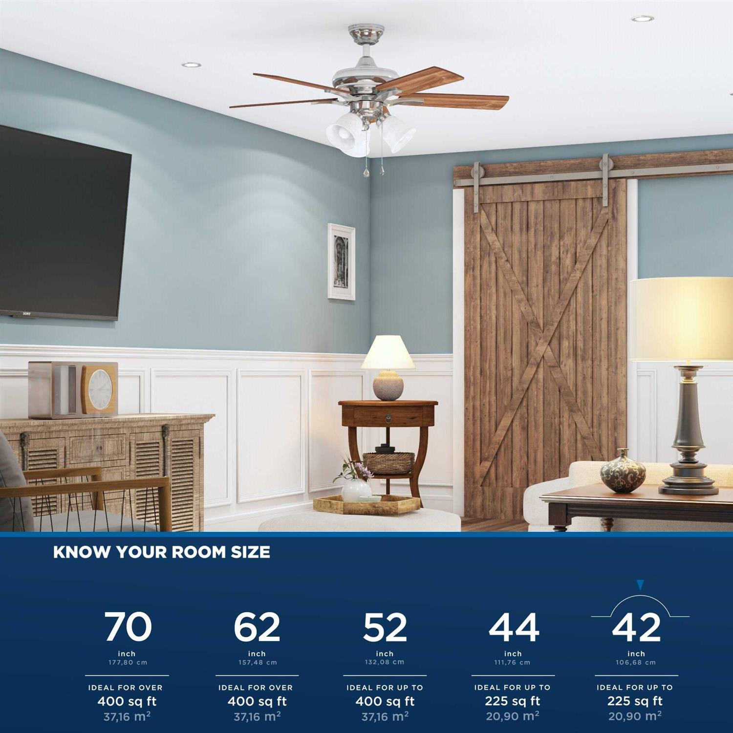 Harbor Breeze LED Indoor 5-Blade Ceiling Fan with Light 42078 - Image 4